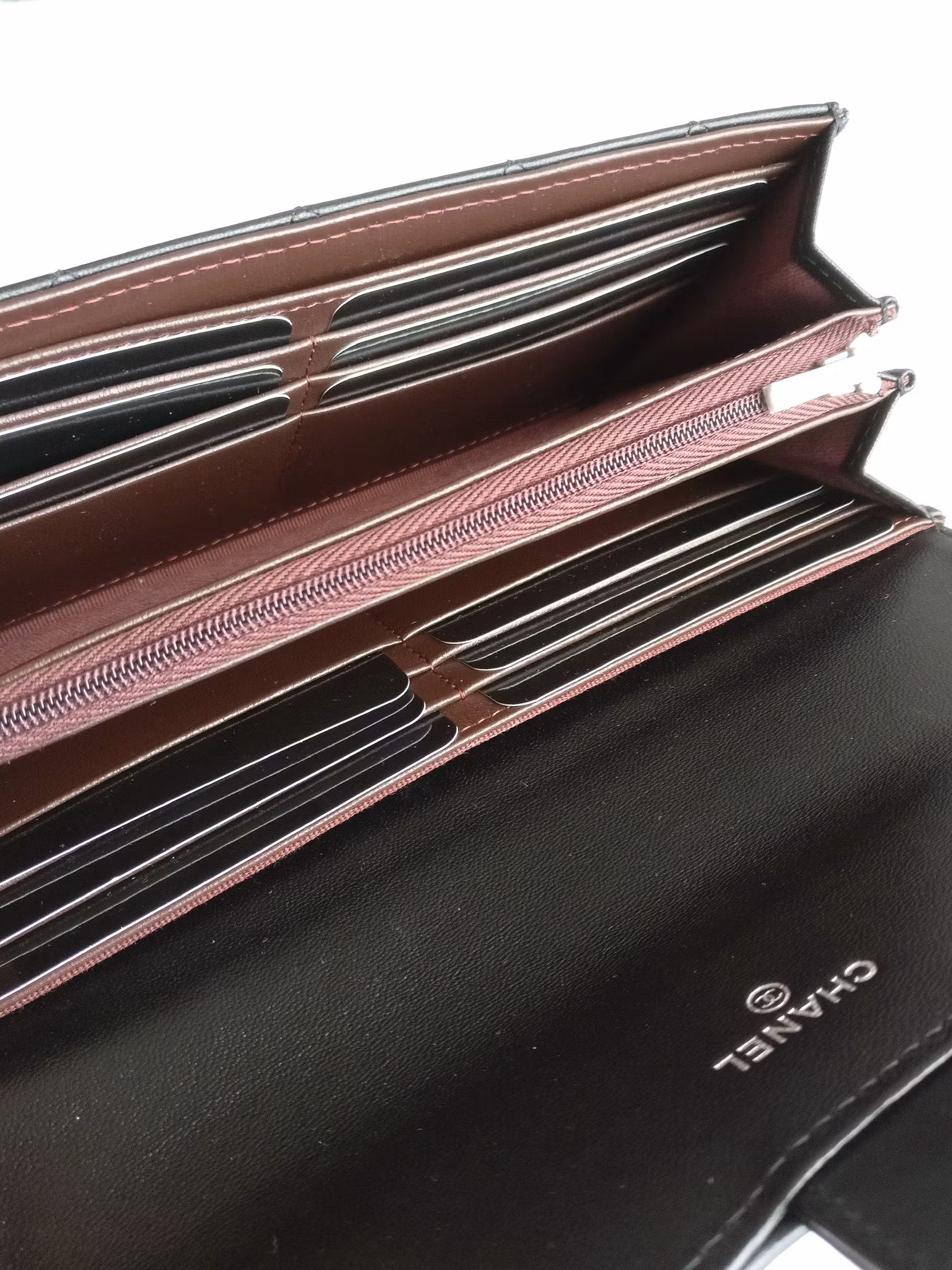 Chanel classic wallet black lambskin SHW