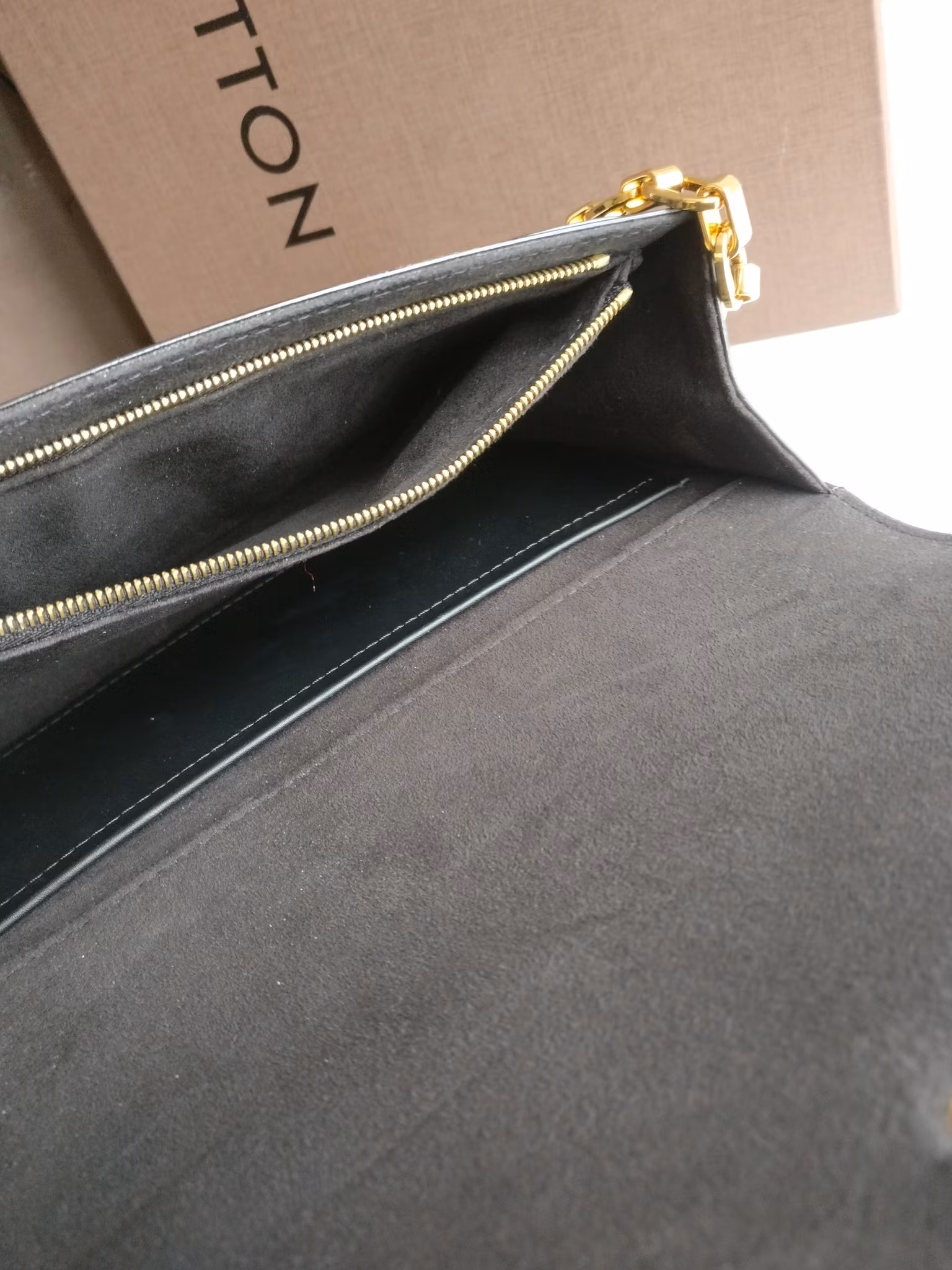 Louis Vuitton Pochette Louise GM Chain Bag Python Clasp