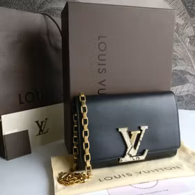 Louis Vuitton Pochette Louise GM Chain Bag Python Clasp