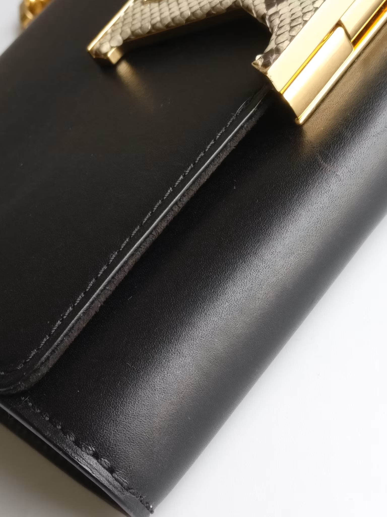Louis Vuitton Pochette Louise GM Chain Bag Python Clasp