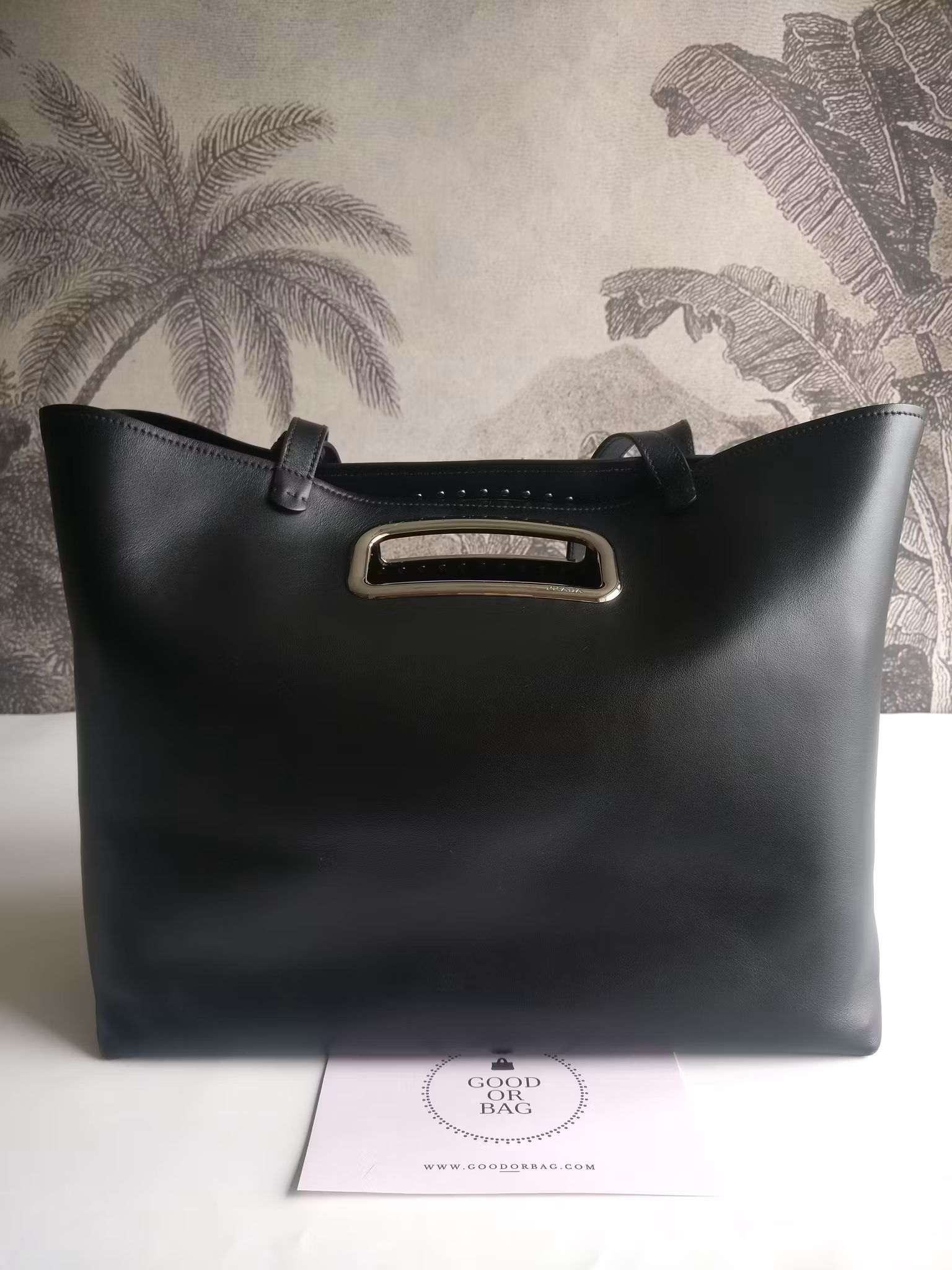 Prada 2Way Cut-out Handle Tote