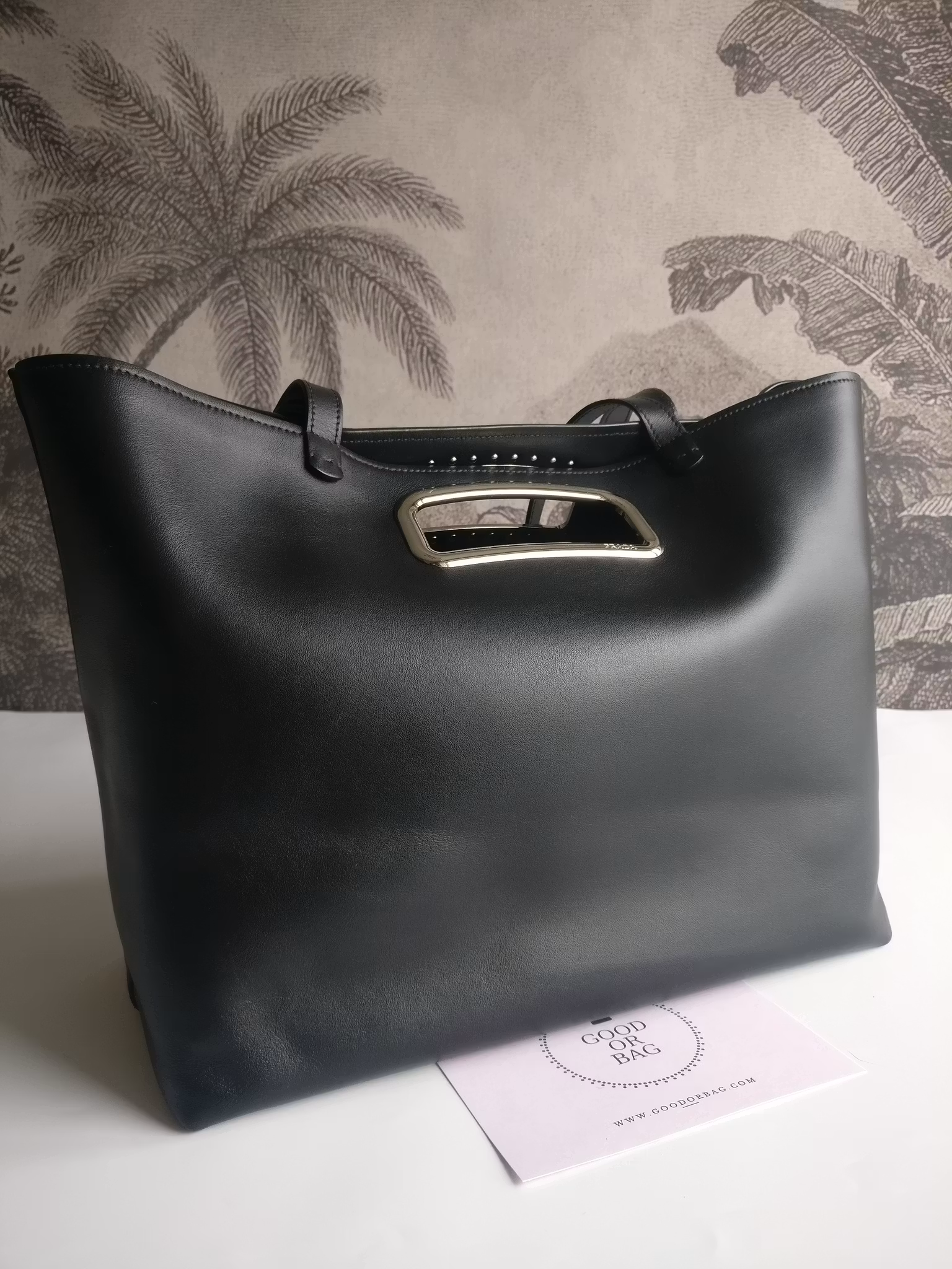 Prada 2Way Cut-out Handle Tote