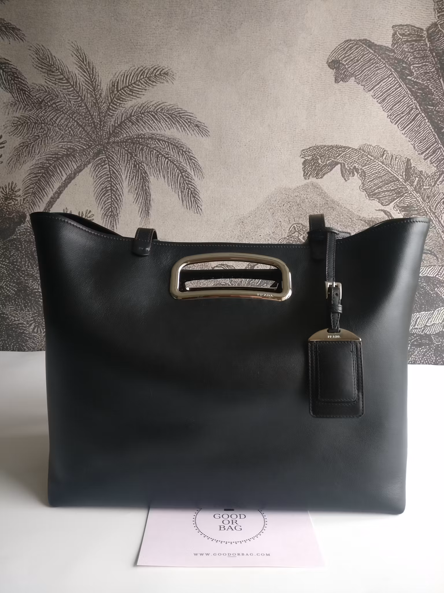 Prada 2Way Cut-out Handle Tote