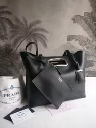 Prada 2Way Cut-out Handle Tote