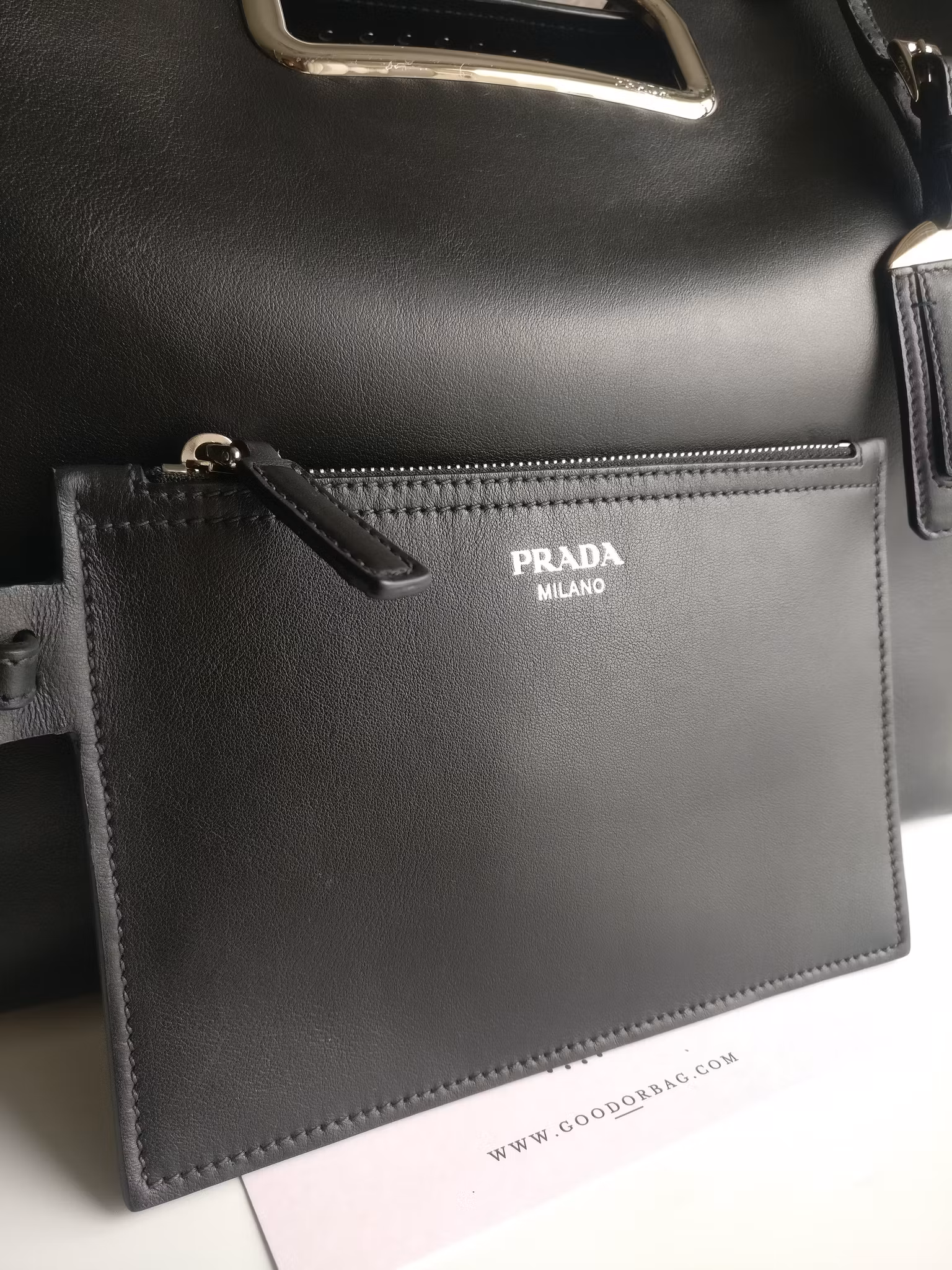 Prada 2Way Cut-out Handle Tote
