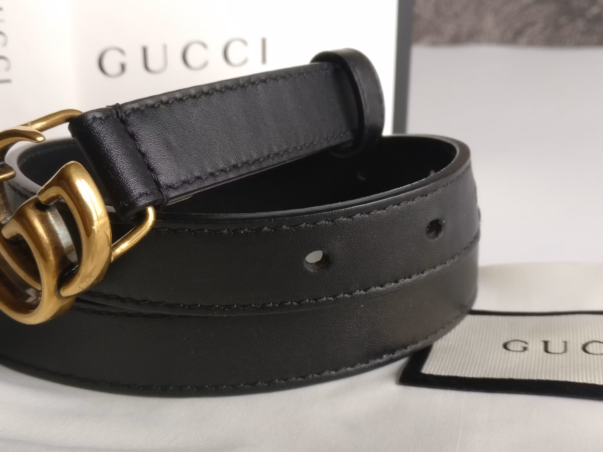 Gucci GG Marmont slim belt 85