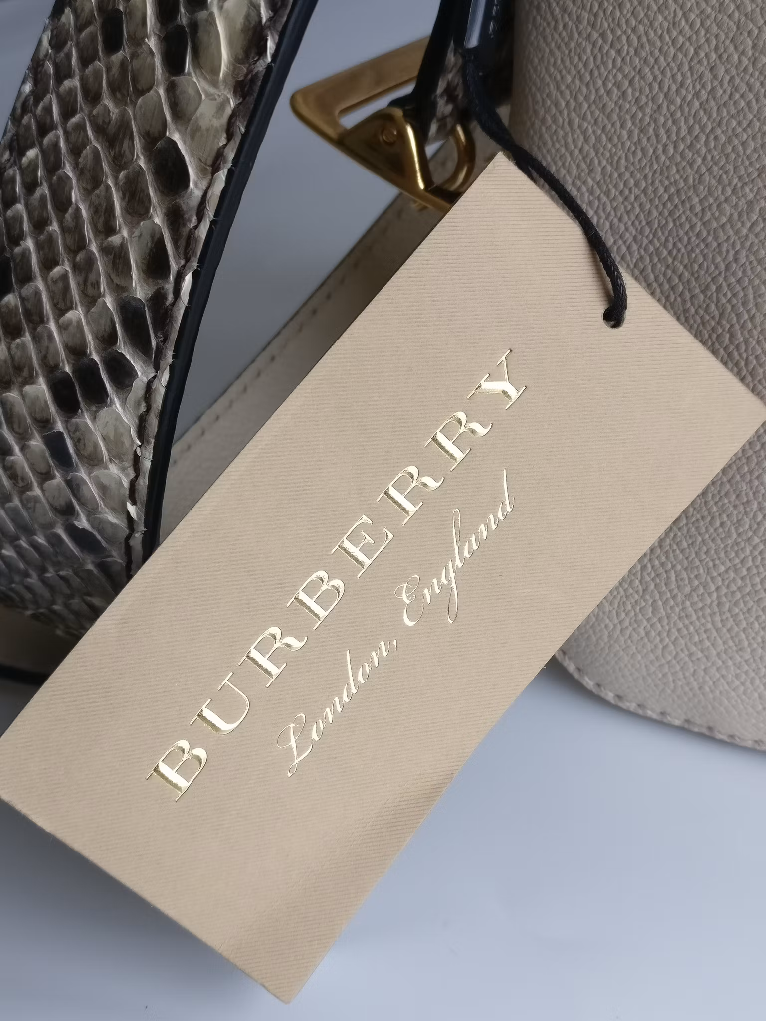 Burberry Small Helmsley Python
