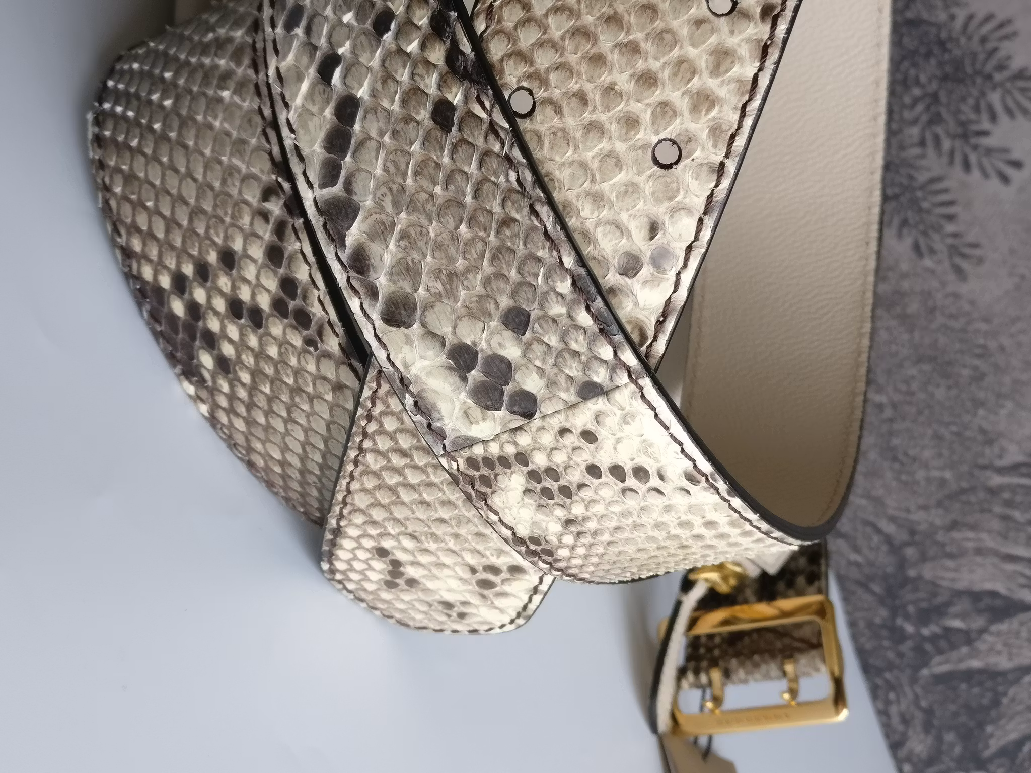 Burberry Small Helmsley Python
