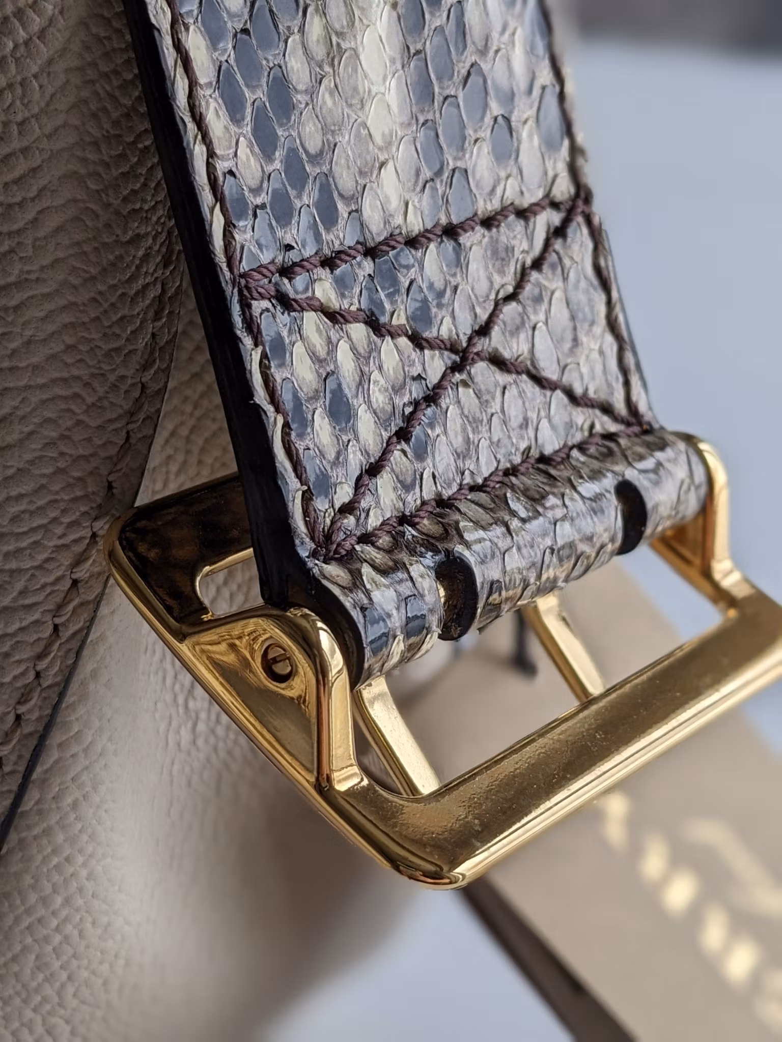 Burberry Small Helmsley Python