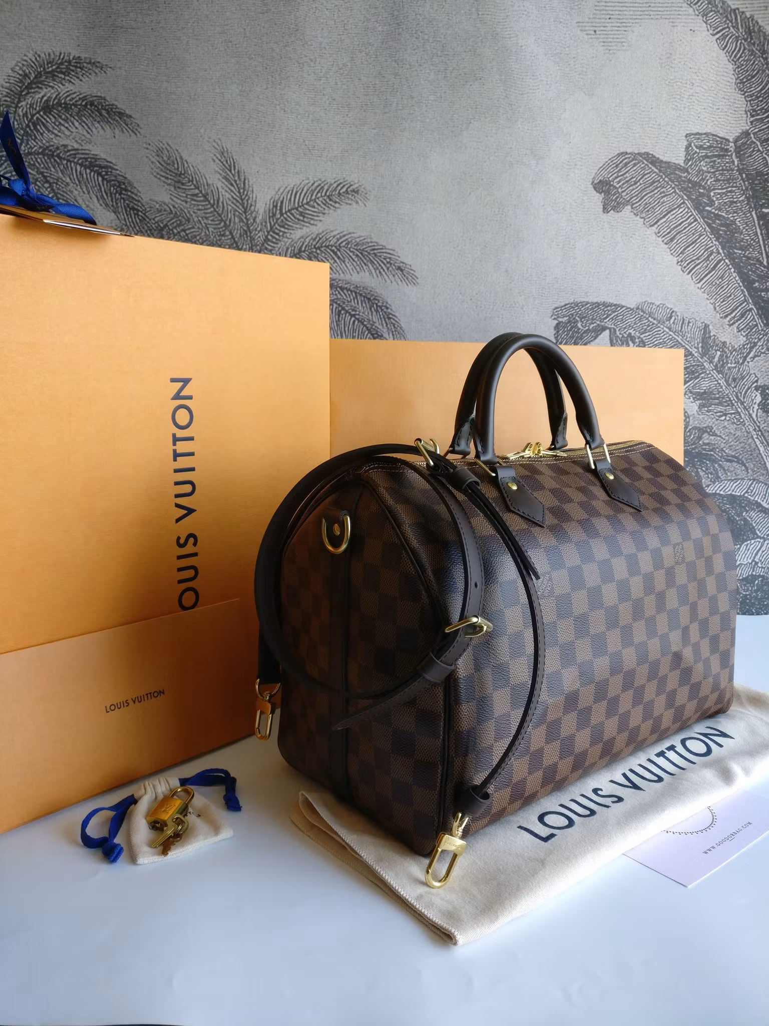 Louis Vuitton Speedy 35 Bandouliere damier ebene
