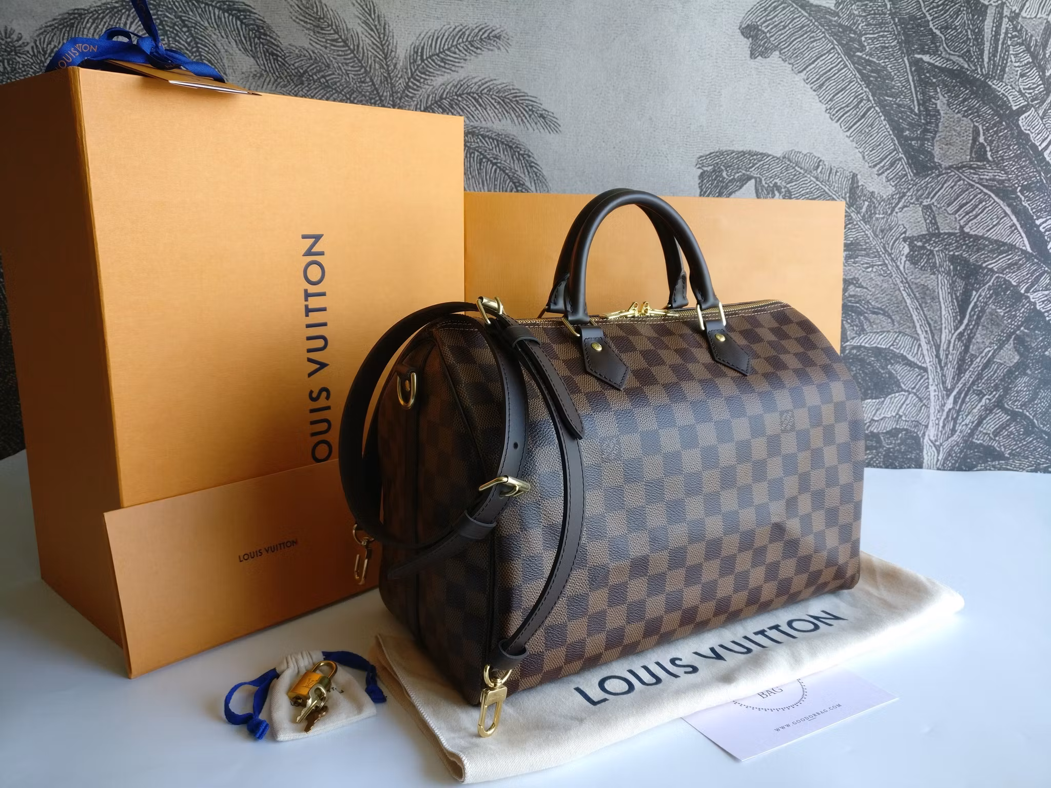 Louis Vuitton Speedy 35 Bandouliere damier ebene