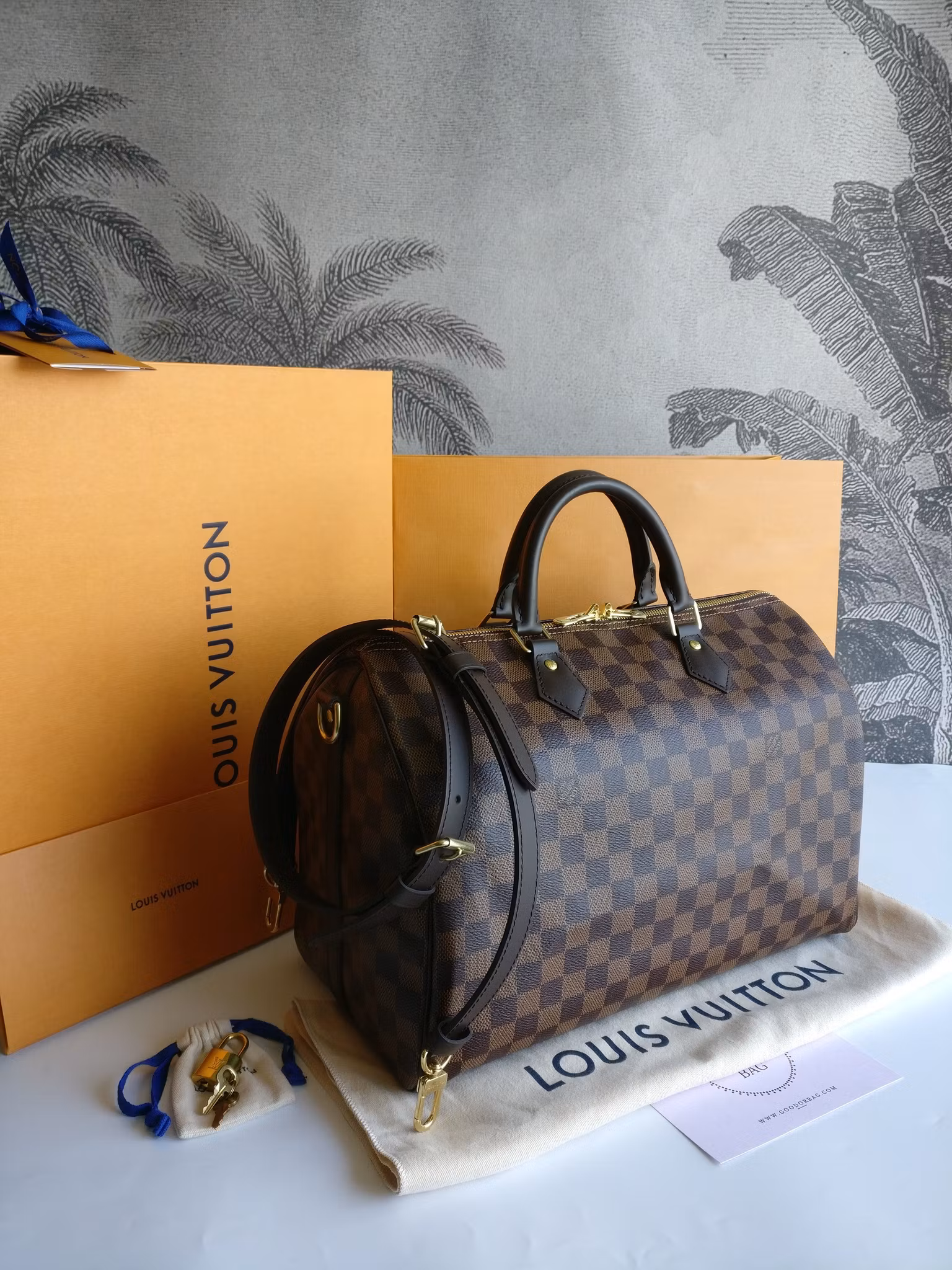 Louis Vuitton Speedy 35 Bandouliere damier ebene