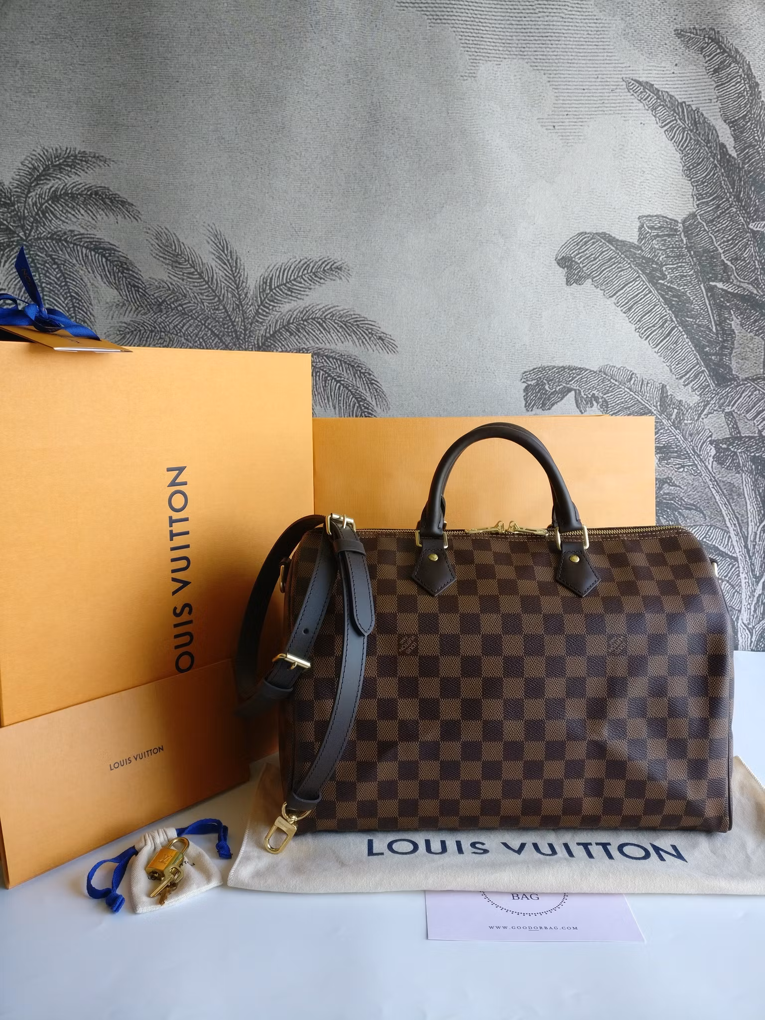 Louis Vuitton Speedy 35 Bandouliere damier ebene