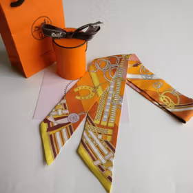 Hermes Silk Twilly Brides et Gris-Gris