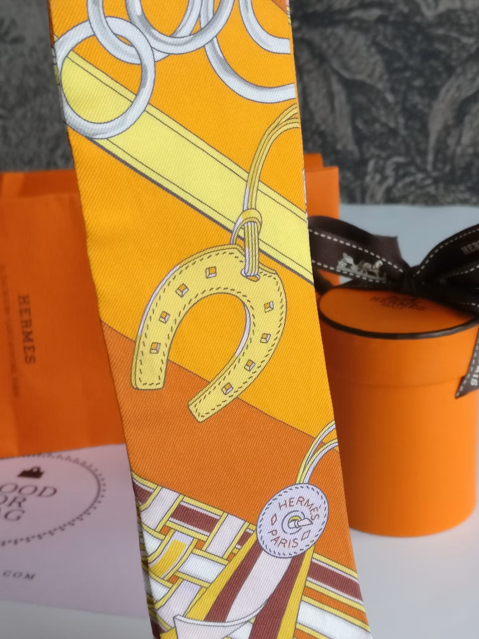 Hermes Silk Twilly Brides et Gris-Gris