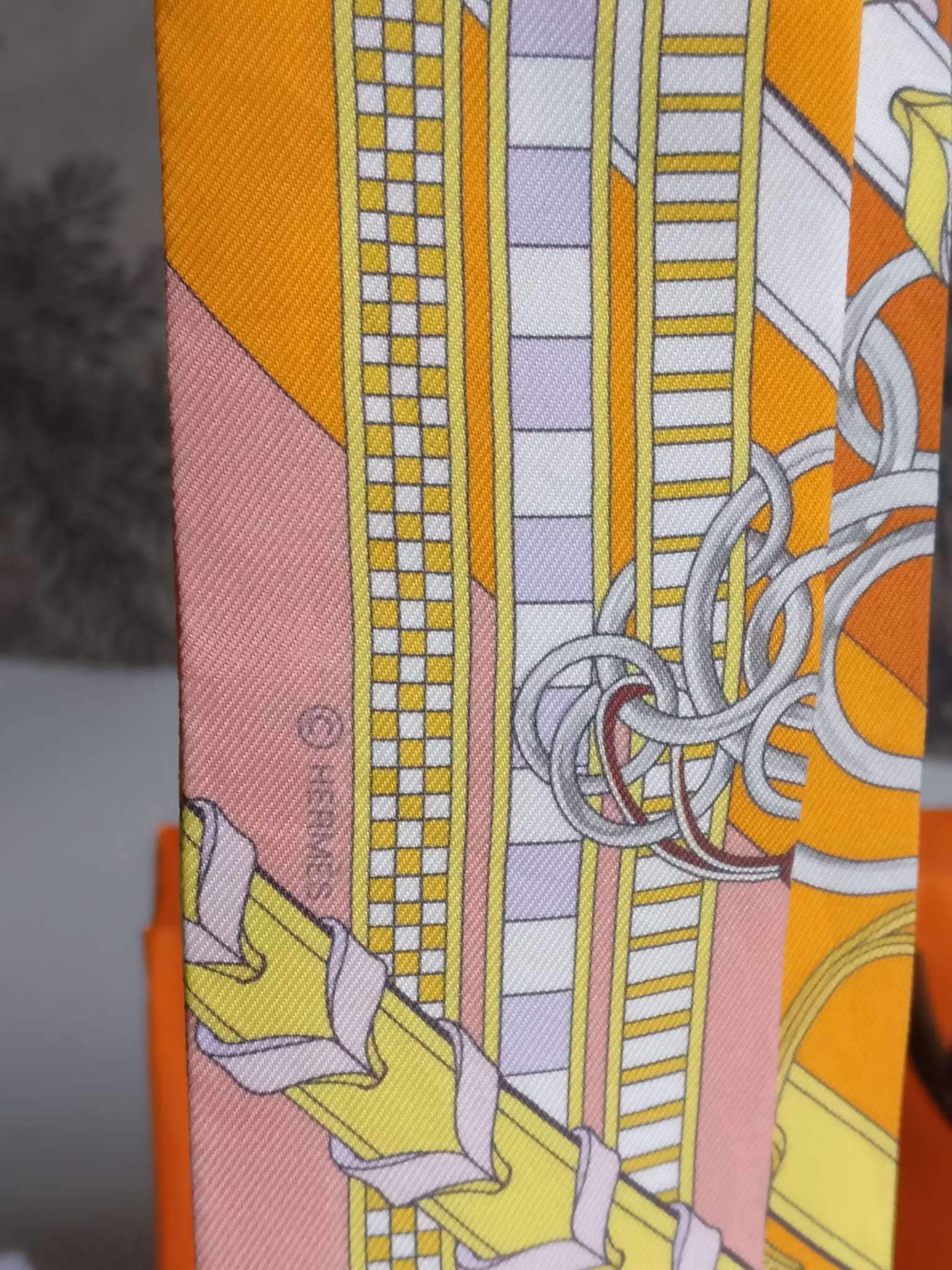 Hermes Silk Twilly Brides et Gris-Gris