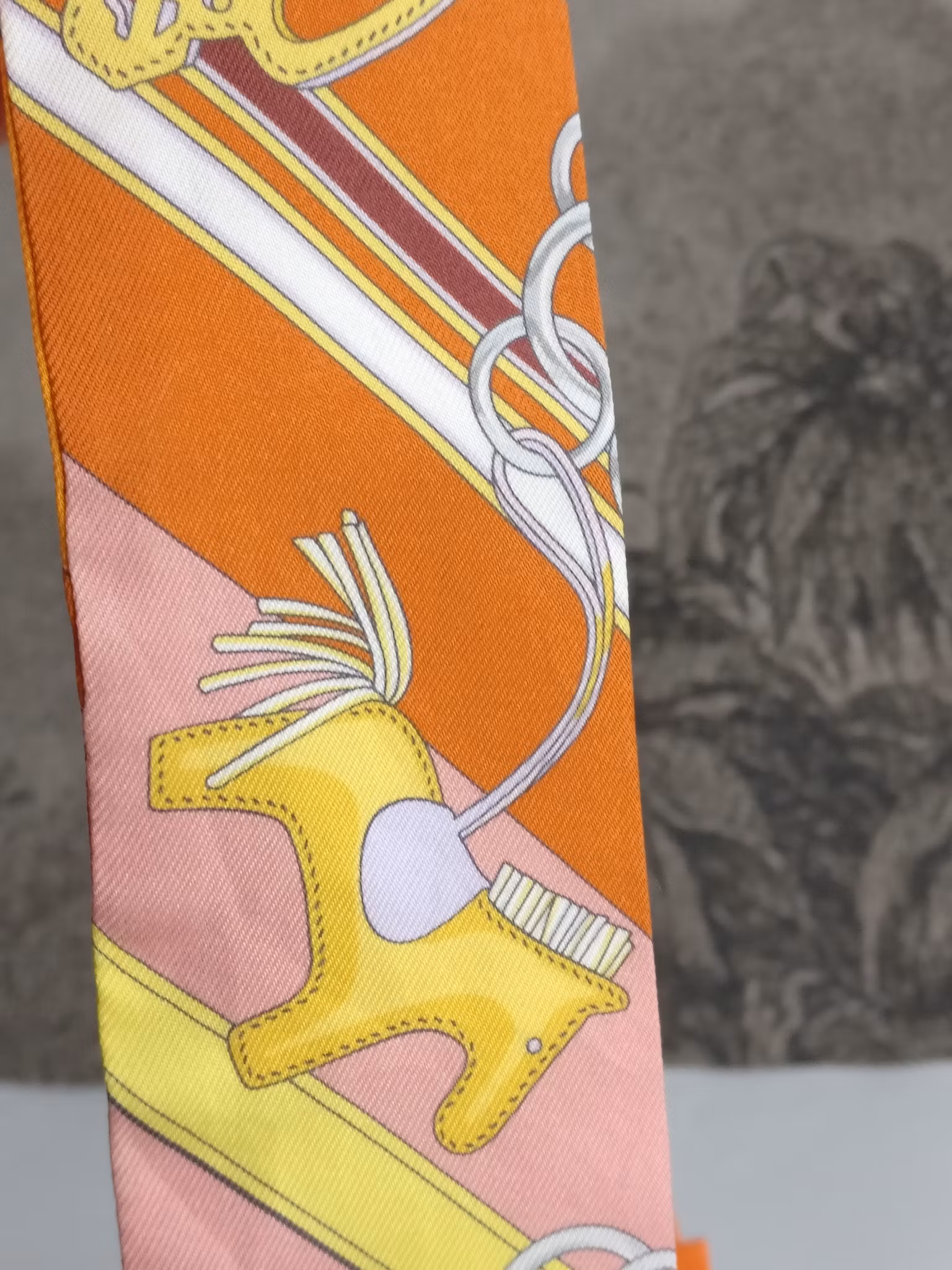 Hermes Silk Twilly Brides et Gris-Gris