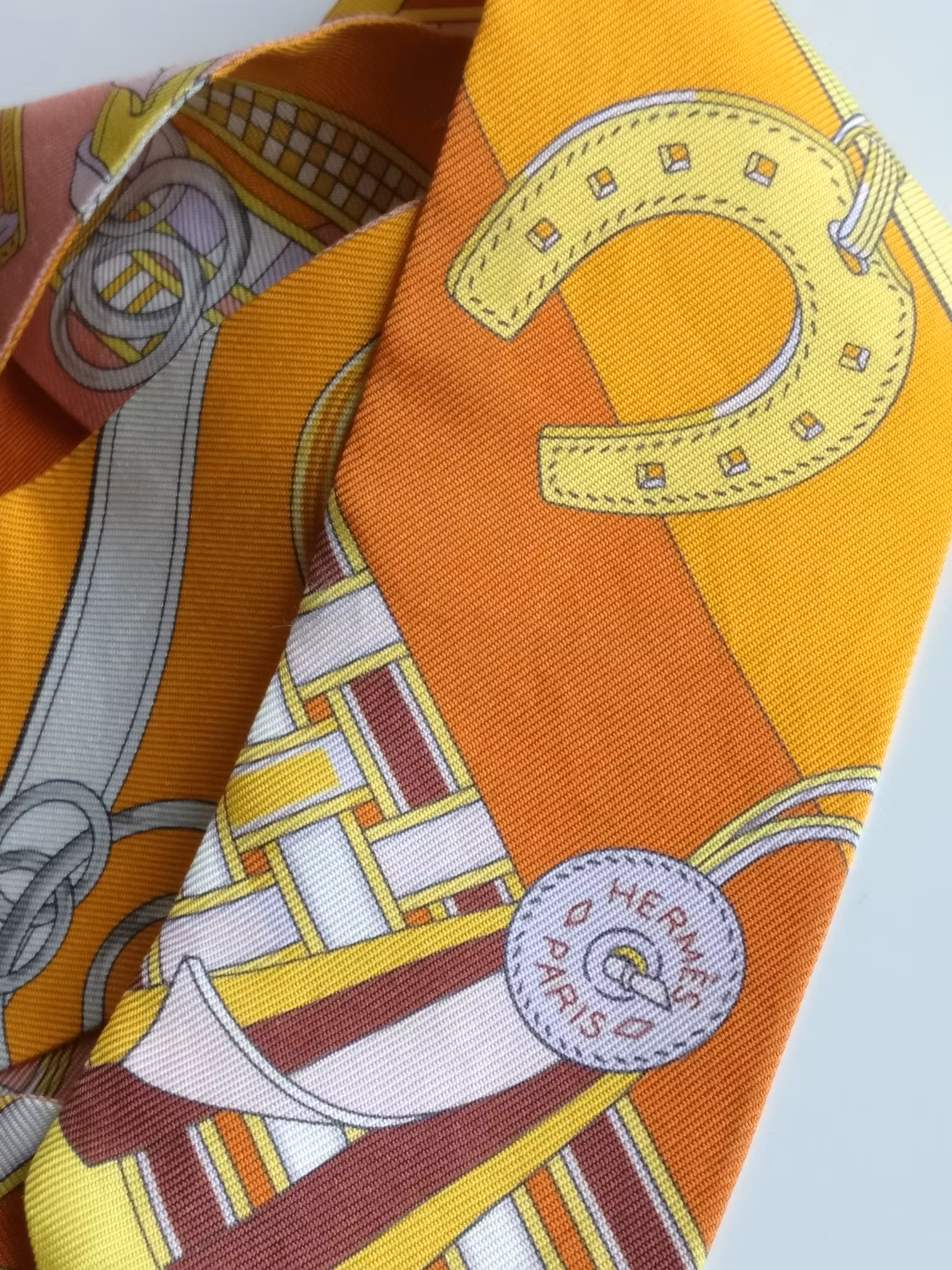 Hermes Silk Twilly Brides et Gris-Gris