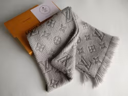 Louis Vuitton Logomania Scarf Pearl Grey