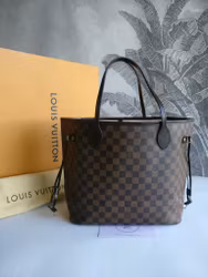 Louis Vuitton Neverfull MM damier ebene rose ballerine