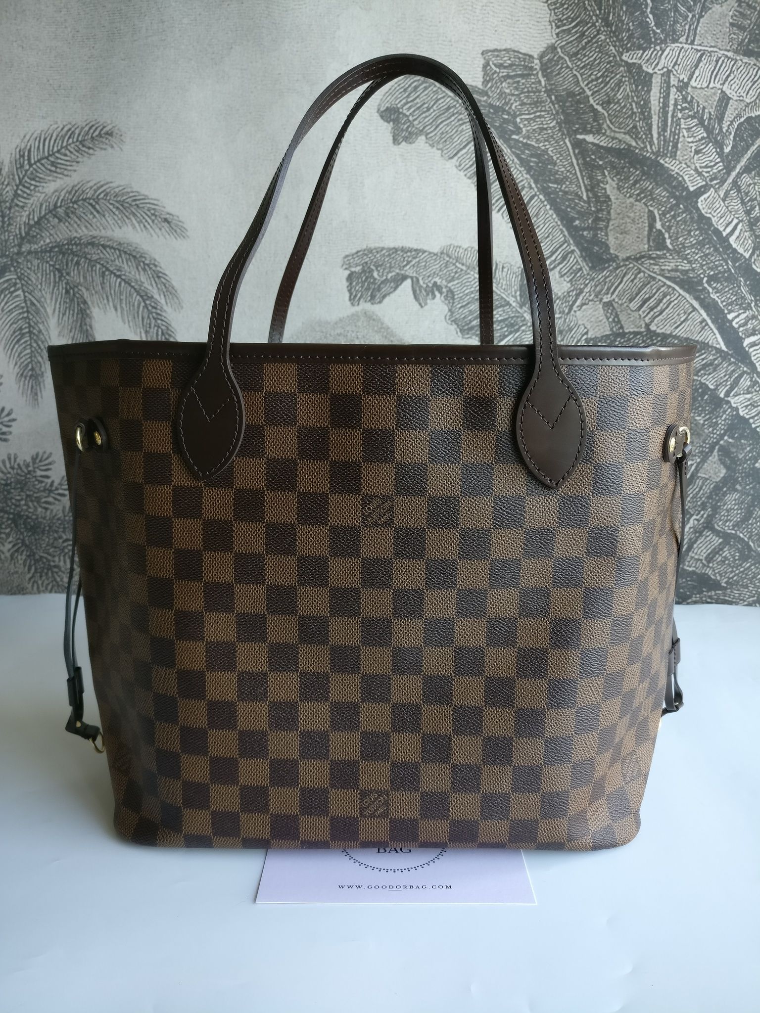 Louis Vuitton Neverfull MM damier ebene rose ballerine