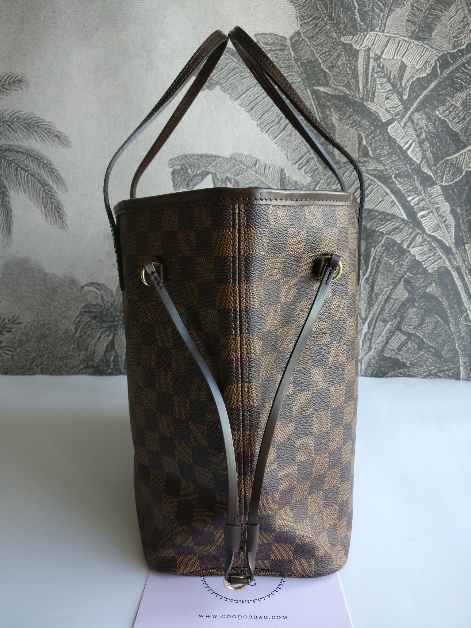 Louis Vuitton Neverfull MM damier ebene rose ballerine