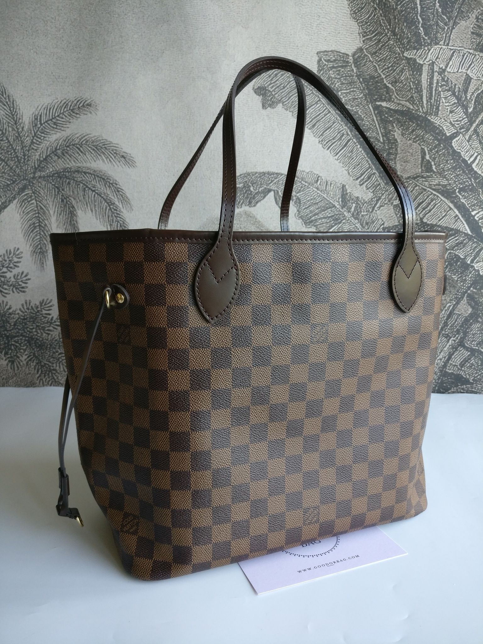 Louis Vuitton Neverfull MM damier ebene rose ballerine