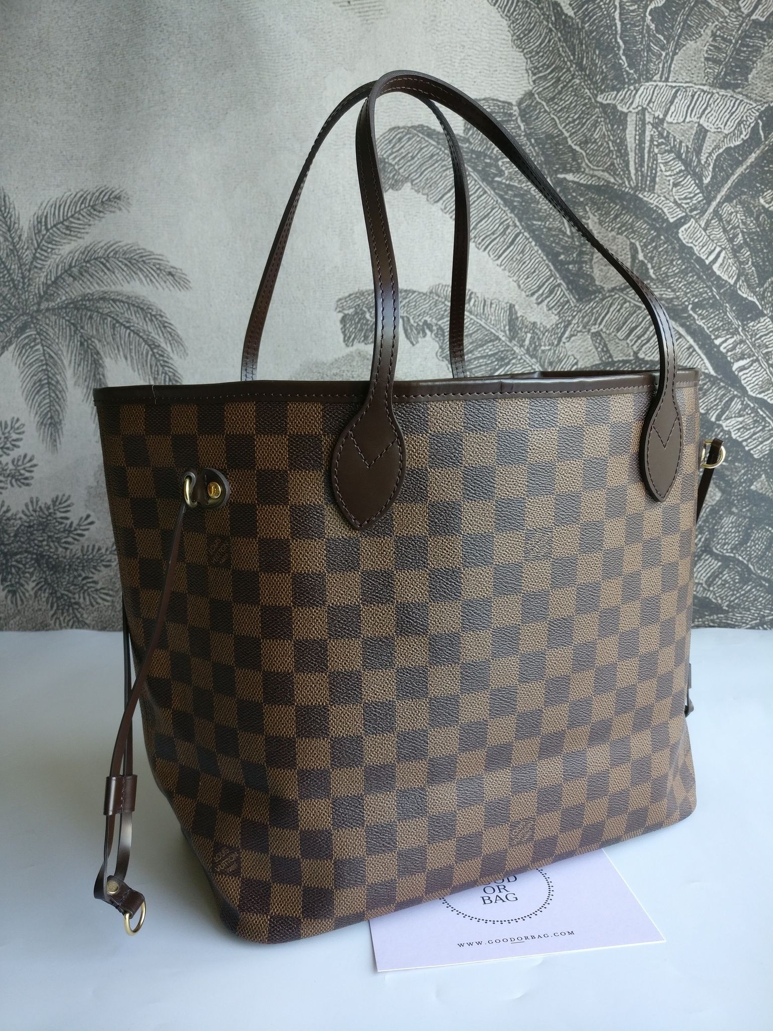 Louis Vuitton Neverfull MM damier ebene rose ballerine