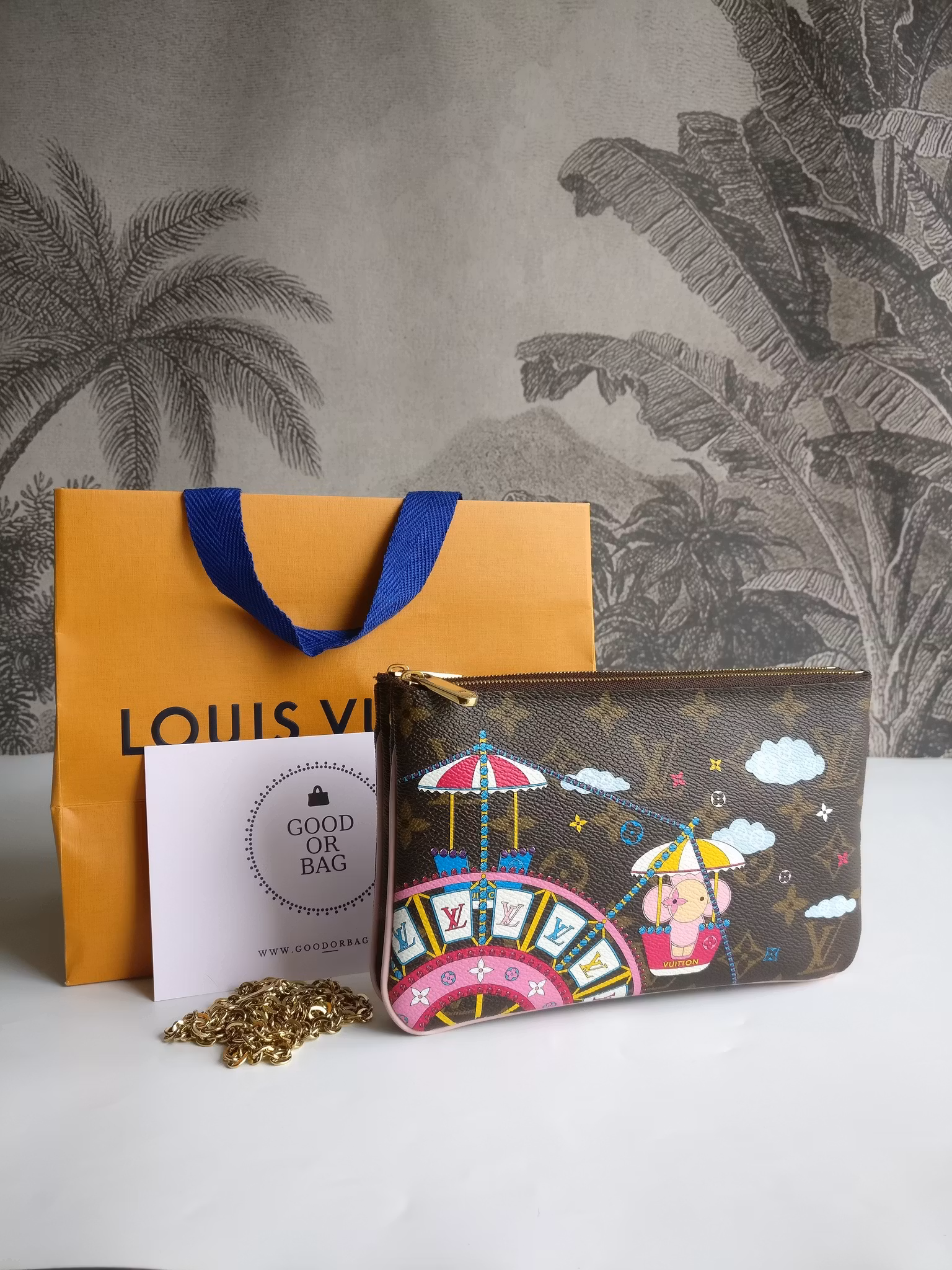 Louis Vuitton  Double Zip Pochette Illustre