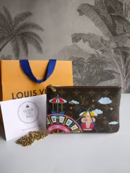 Louis Vuitton  Double Zip Pochette Illustre