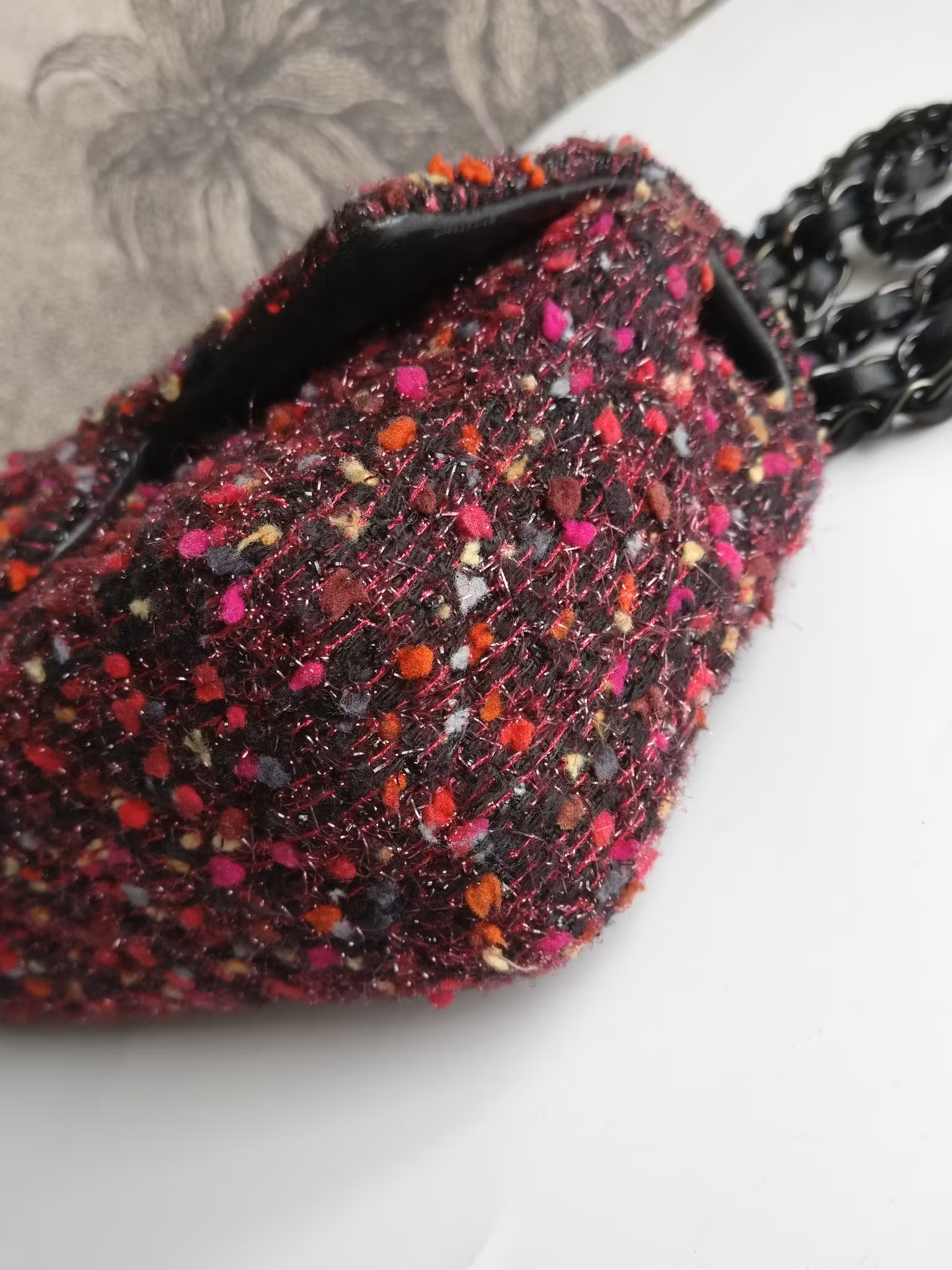 Chanel Tweed Mini Rectangular Classic Flap
