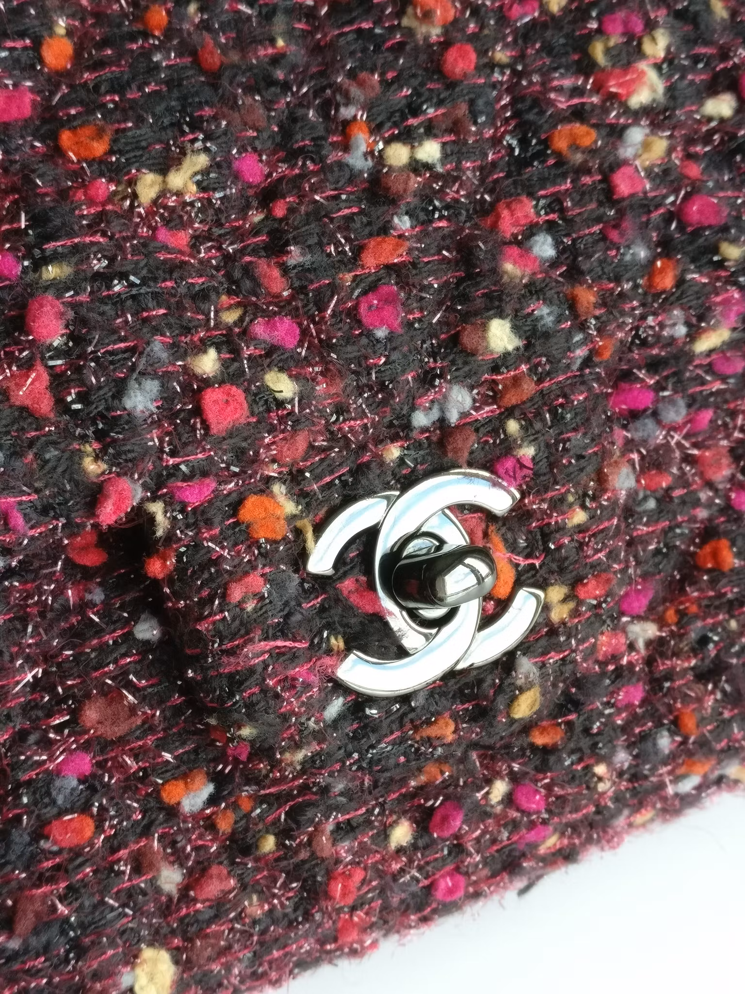Chanel Tweed Mini Rectangular Classic Flap