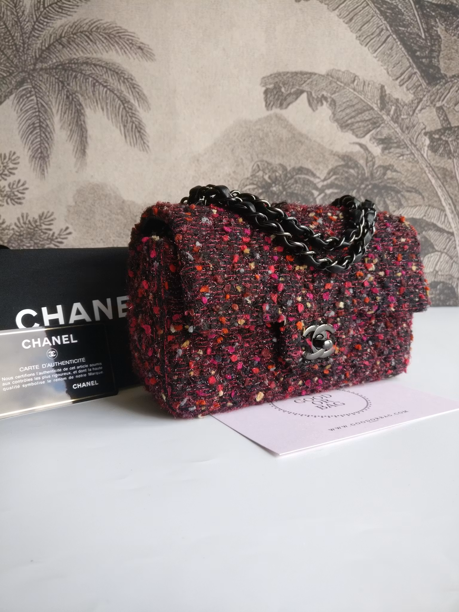 Chanel Tweed Mini Rectangular Classic Flap