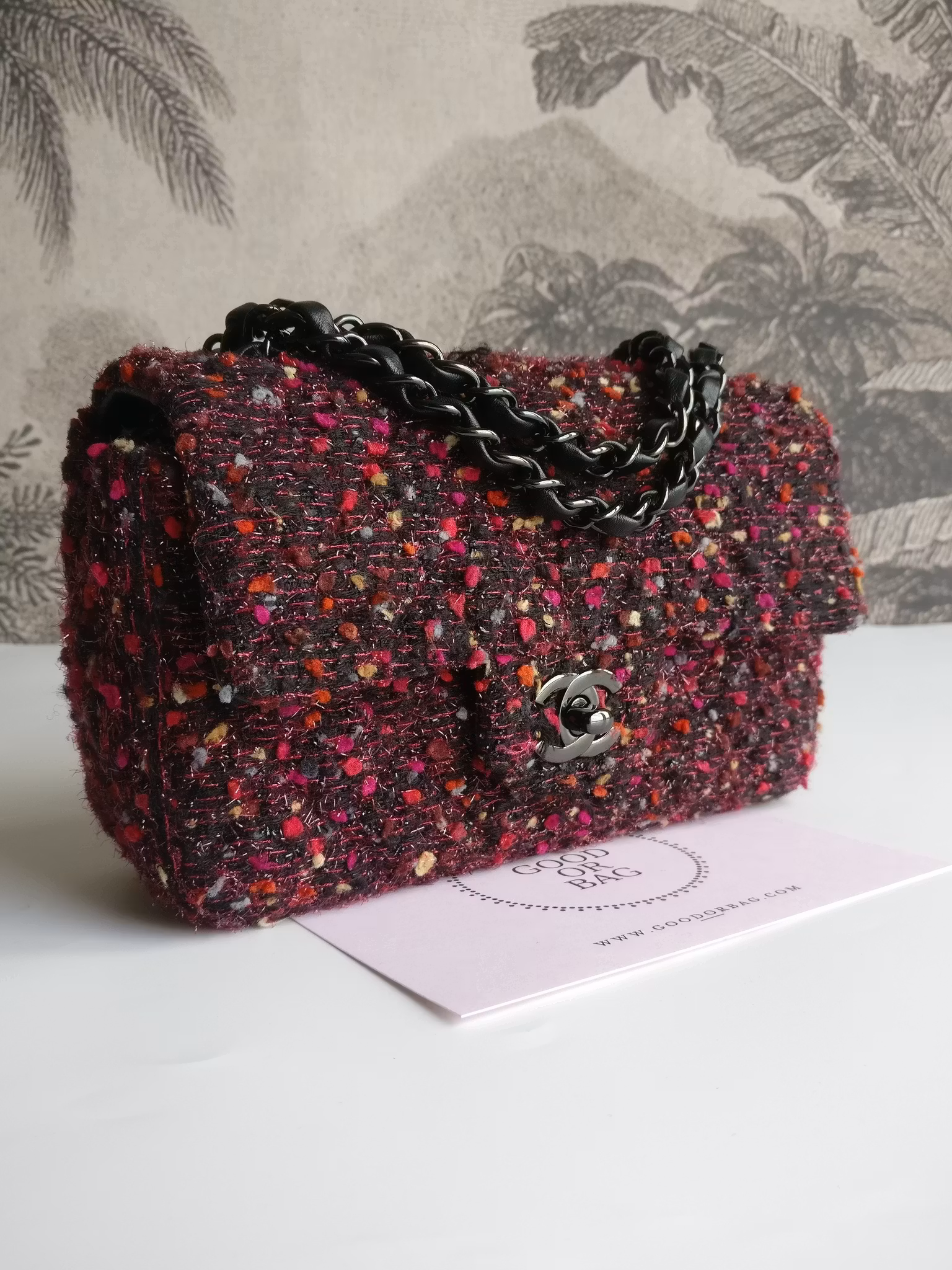 Chanel Tweed Mini Rectangular Classic Flap