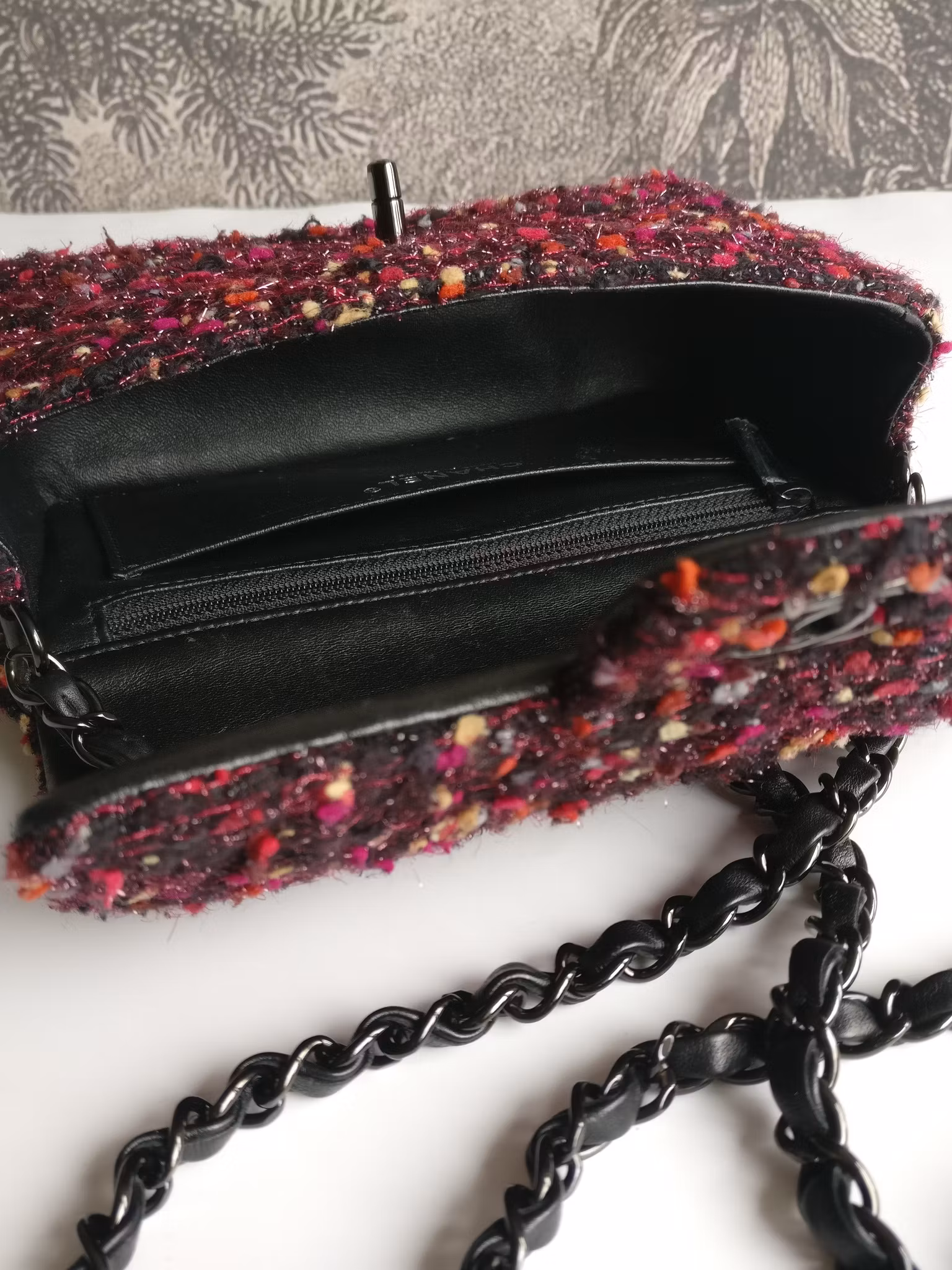 Chanel Tweed Mini Rectangular Classic Flap