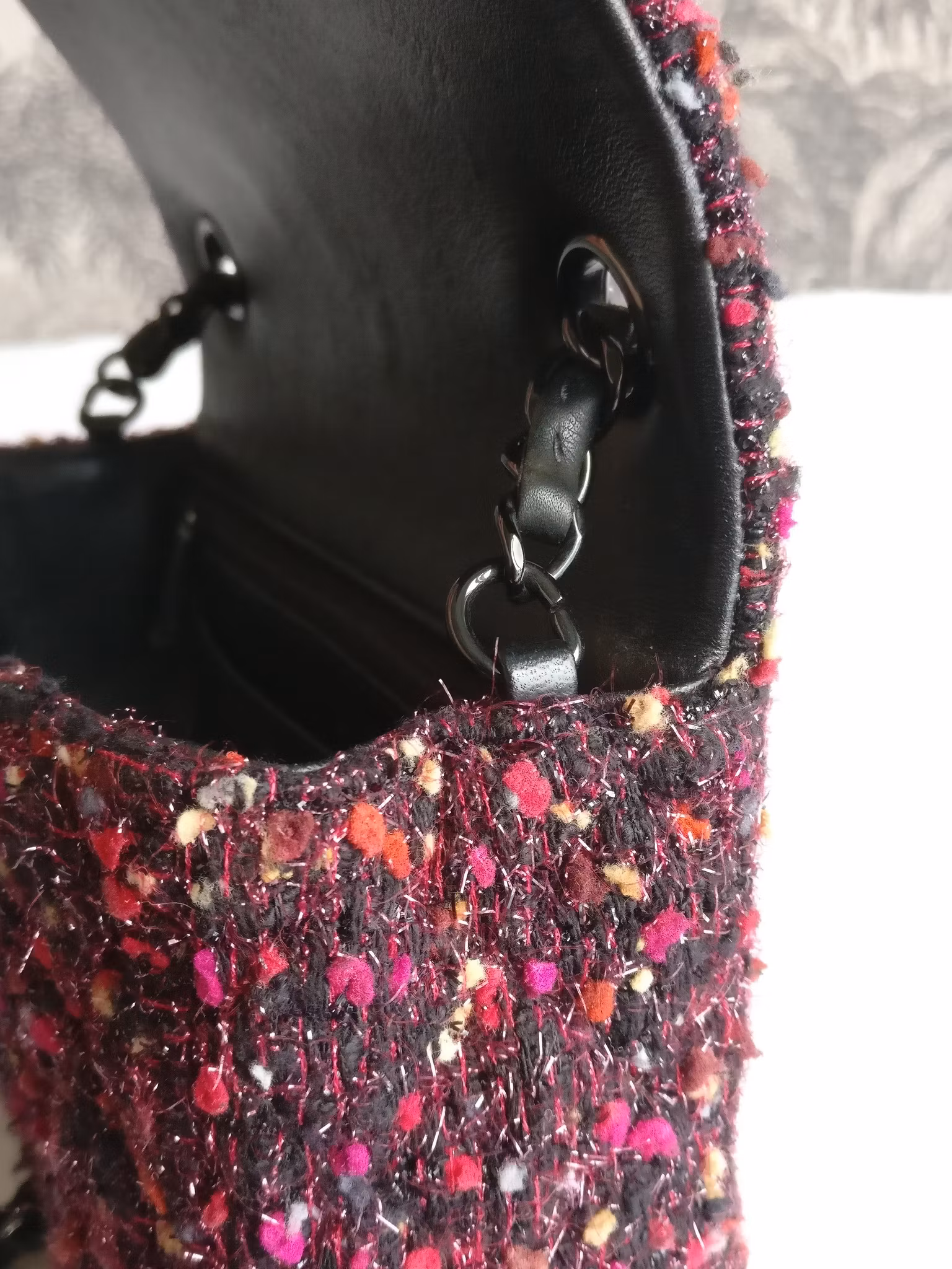 Chanel Tweed Mini Rectangular Classic Flap