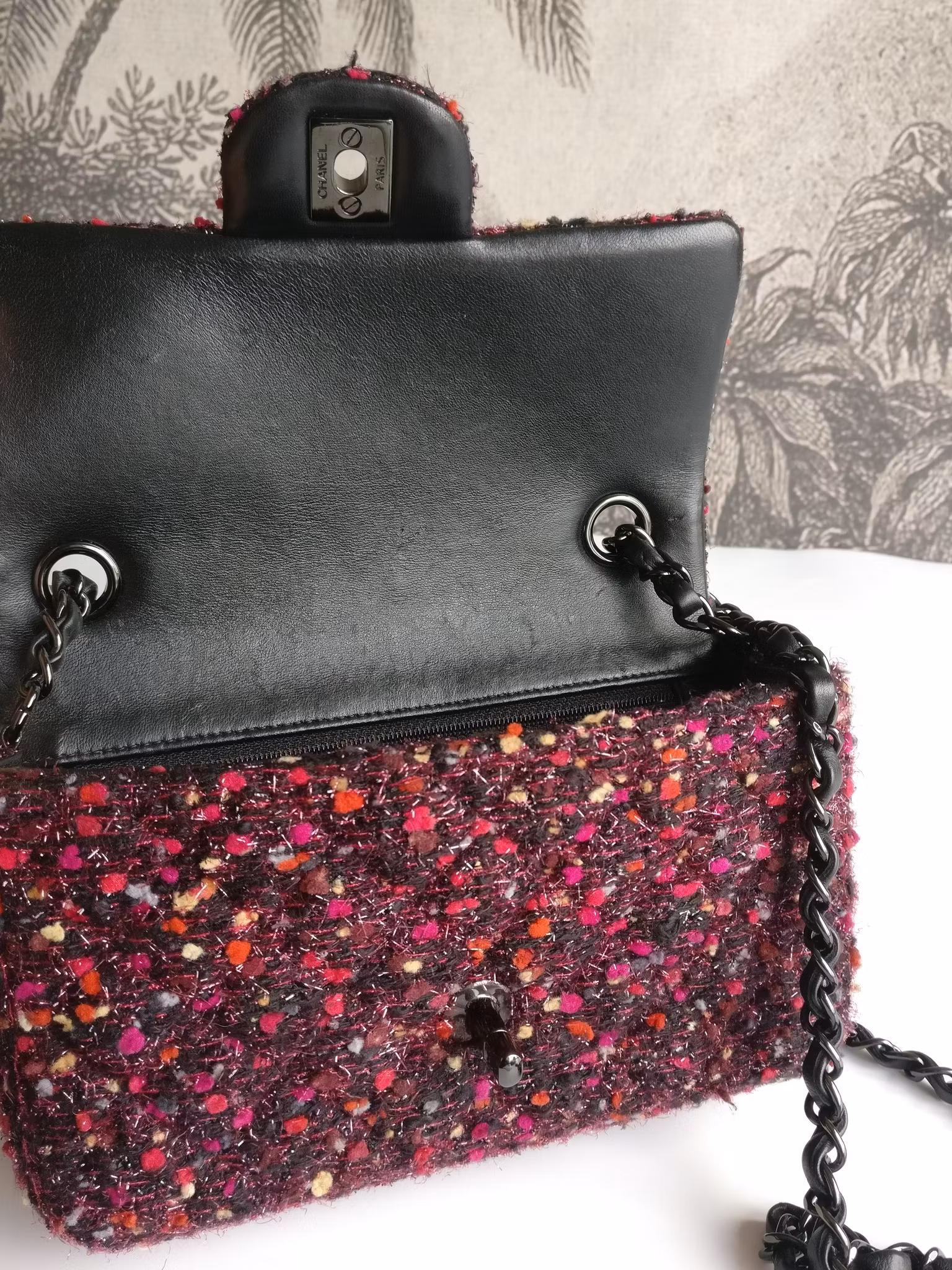 Chanel Tweed Mini Rectangular Classic Flap