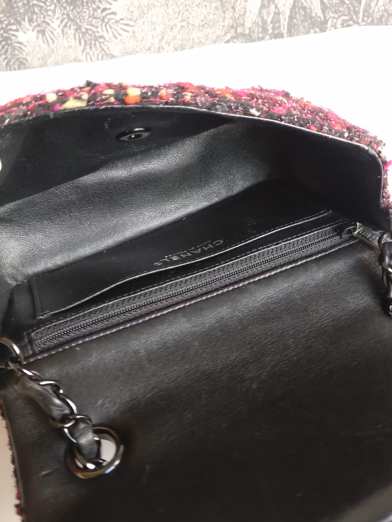 Chanel Tweed Mini Rectangular Classic Flap
