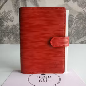 Louis Vuitton Small Ring Agenda Cover red epi