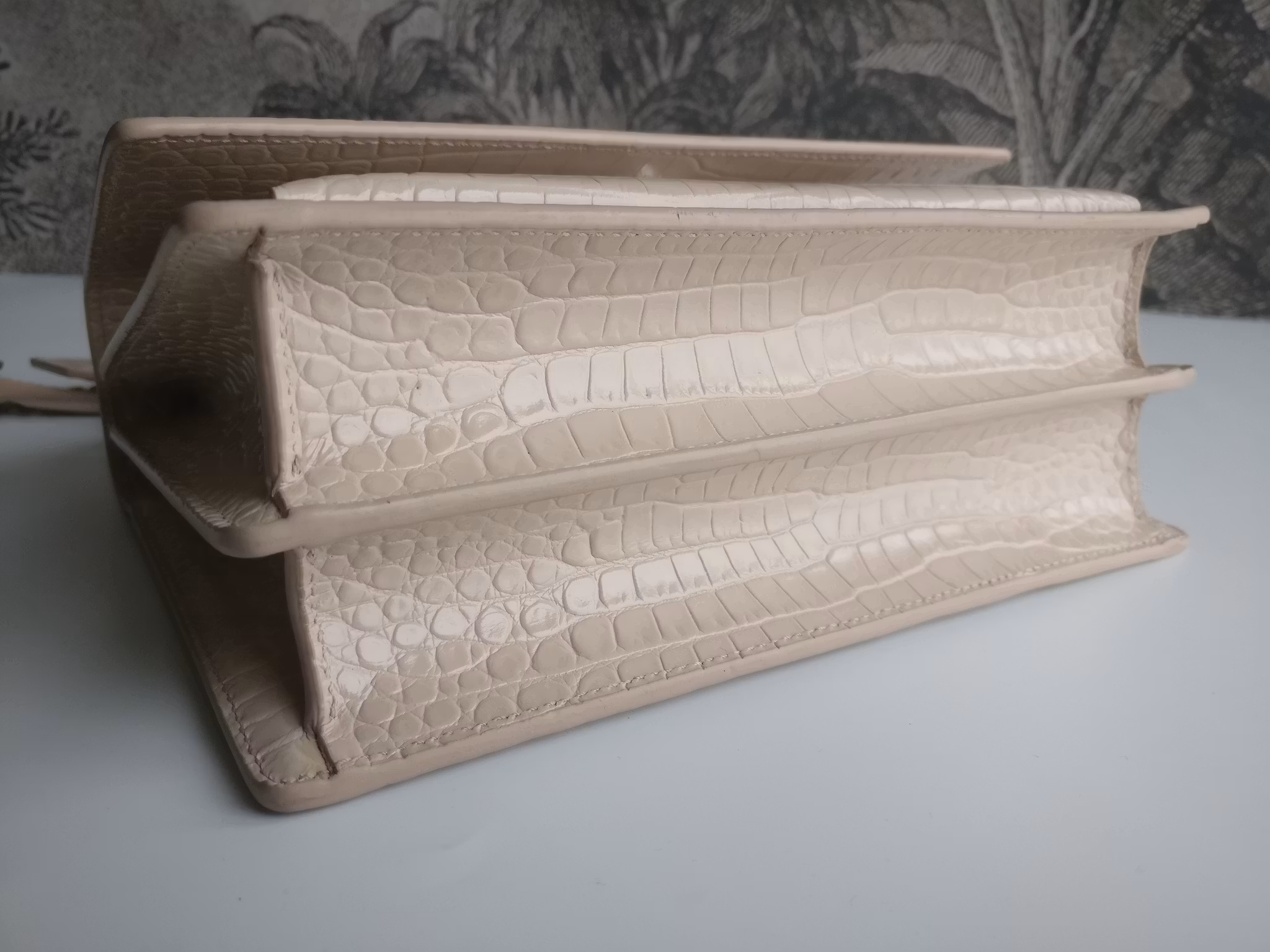 Saint Laurent Sunset Medium Crocodile embossed