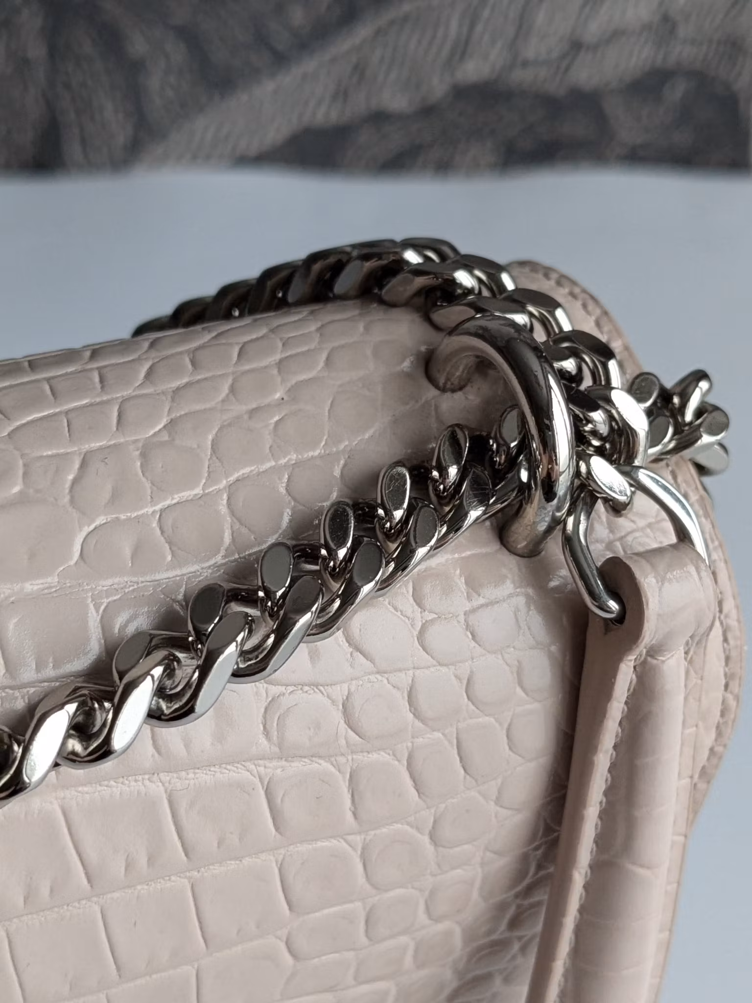 Saint Laurent Sunset Medium Crocodile embossed
