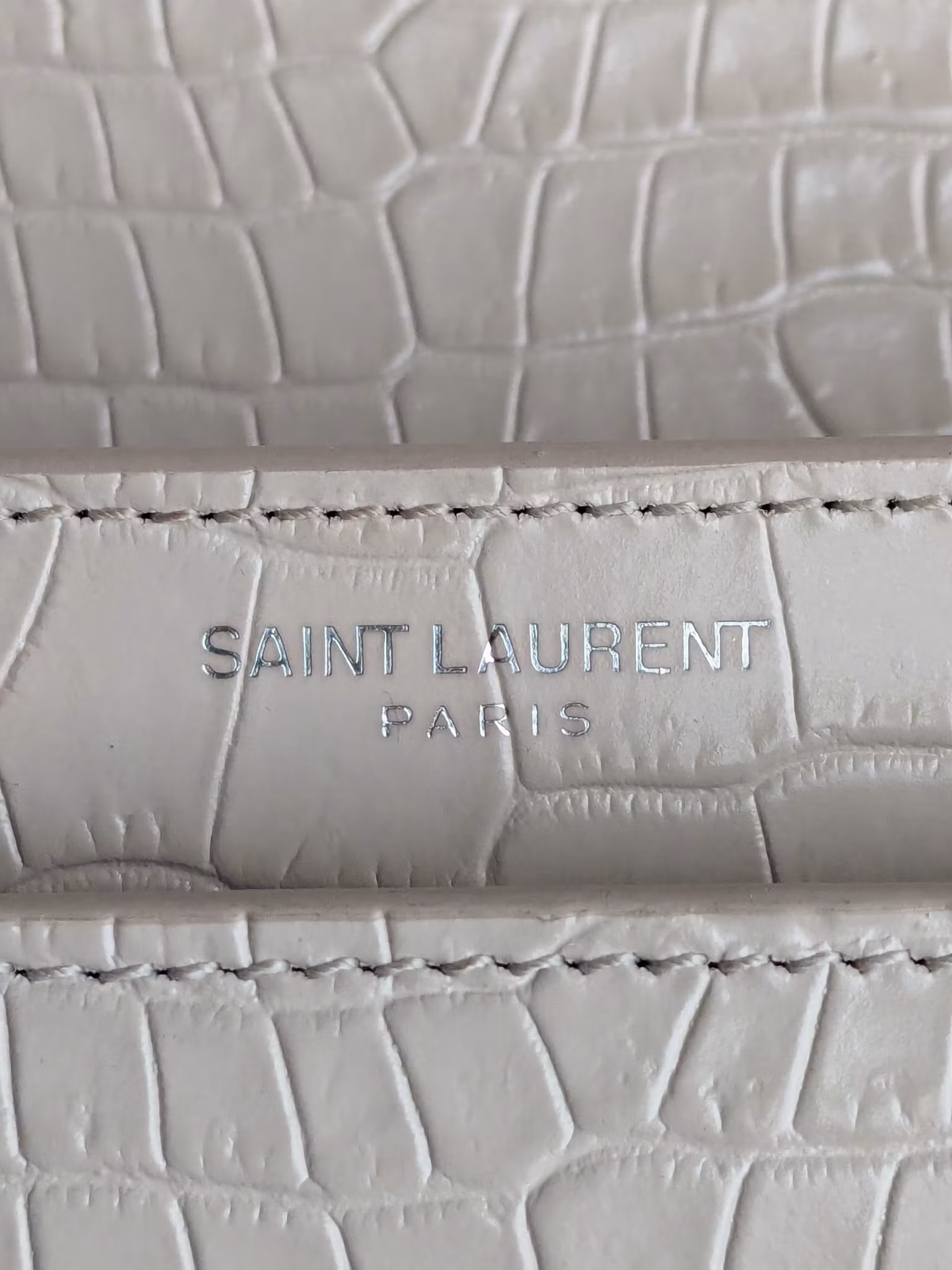 Saint Laurent Sunset Medium Crocodile embossed