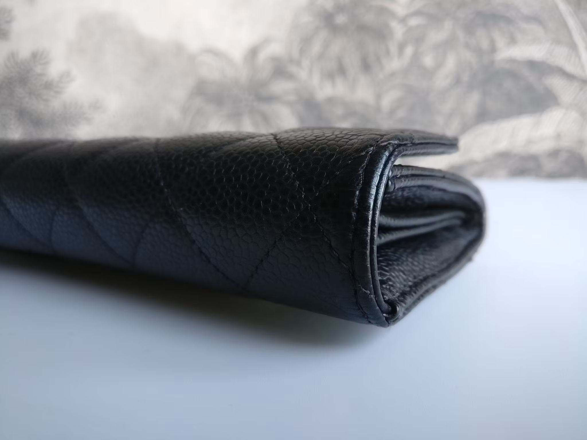 Chanel timeless classic flap long wallet caviar