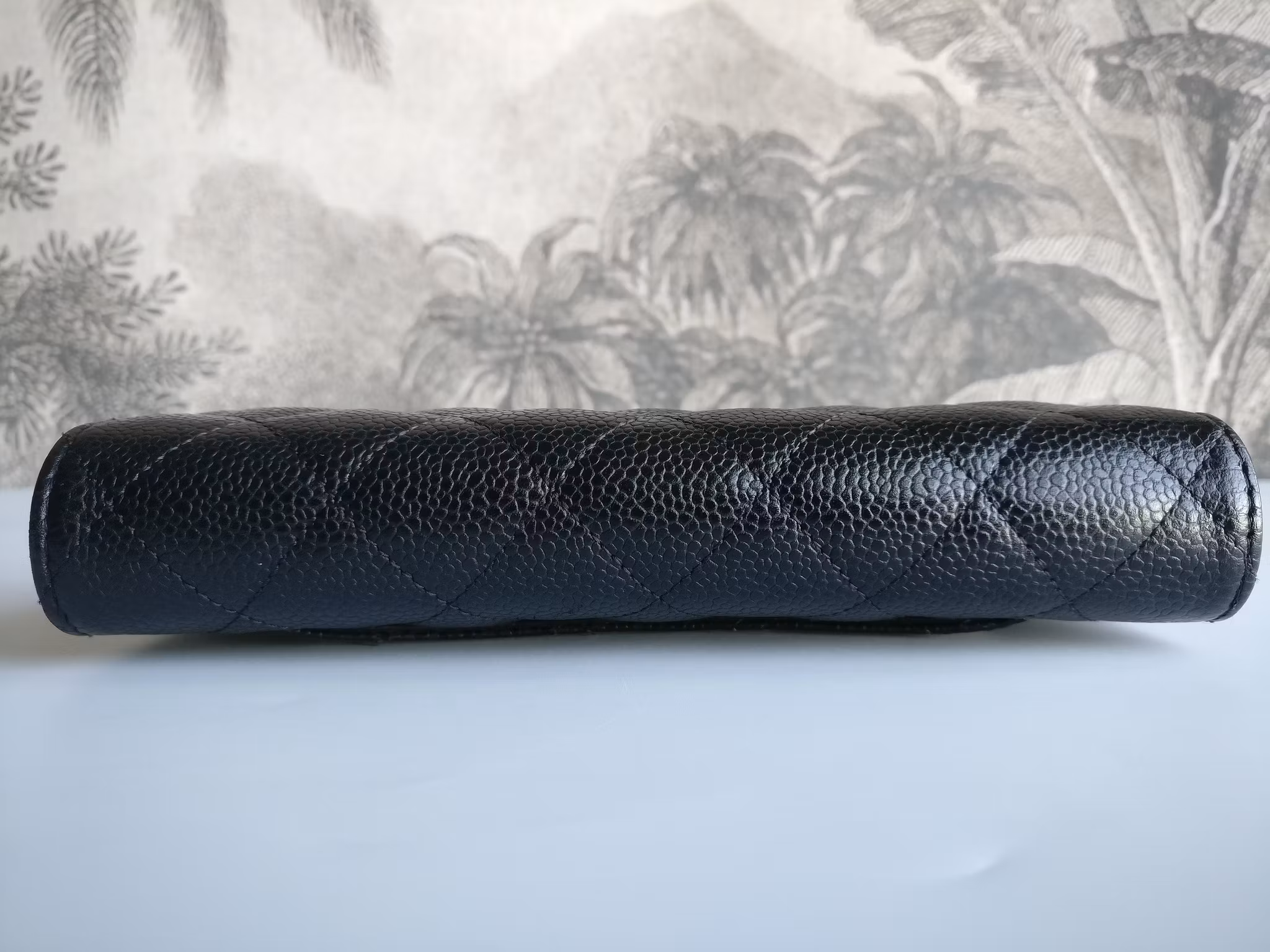 Chanel timeless classic flap long wallet caviar