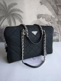 Prada quilted chain bowling bag