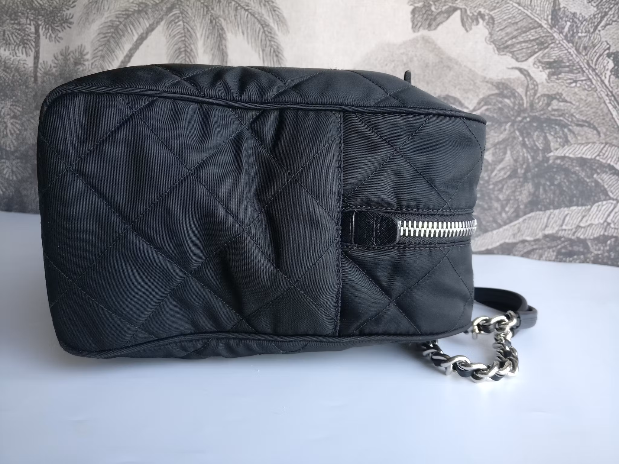 Prada quilted chain bowling bag