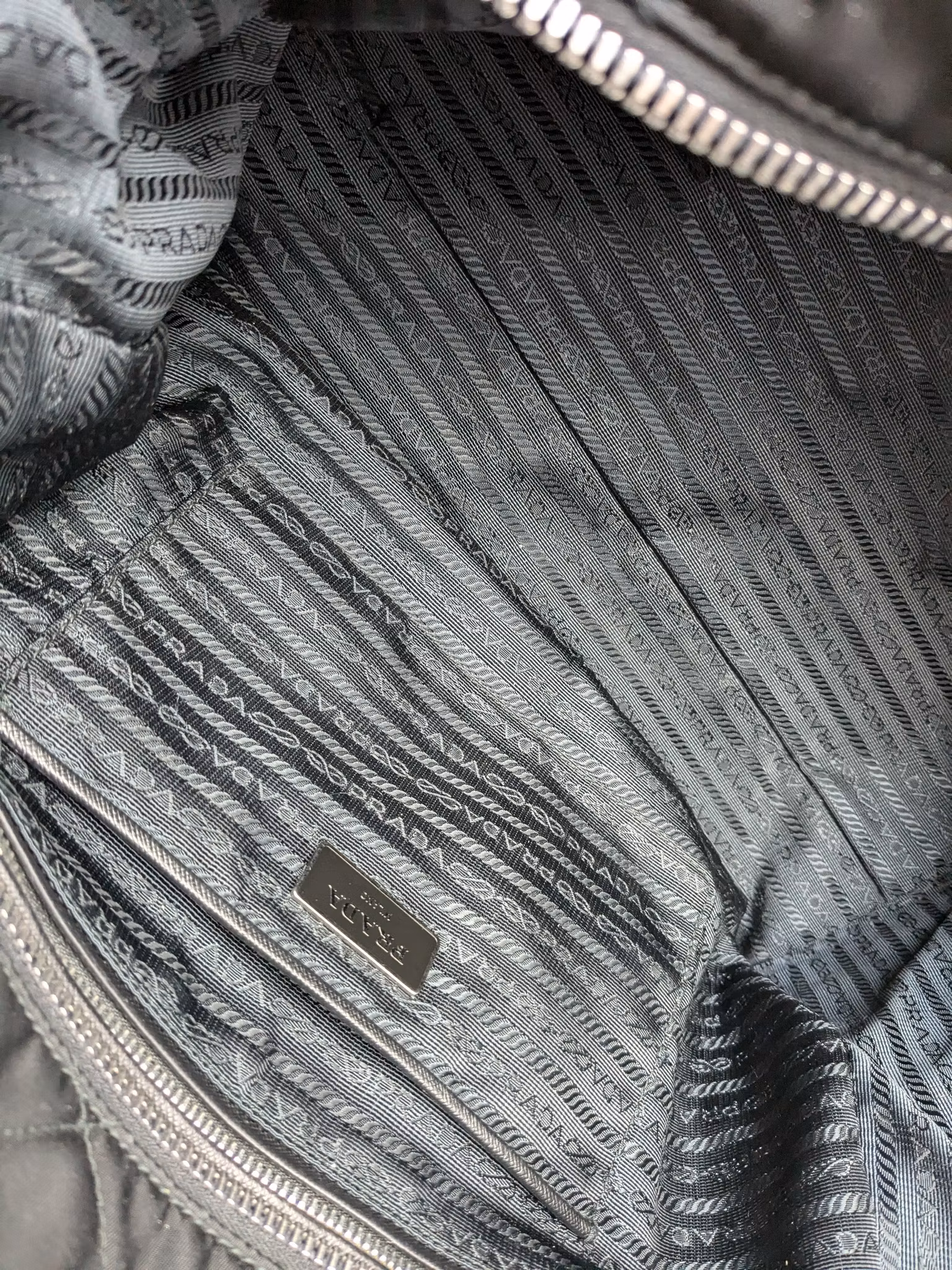 Prada quilted chain bowling bag