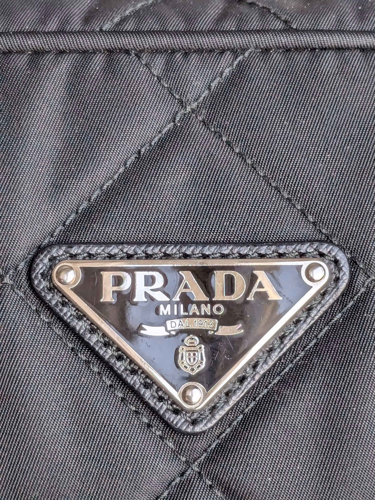 Prada quilted chain bowling bag