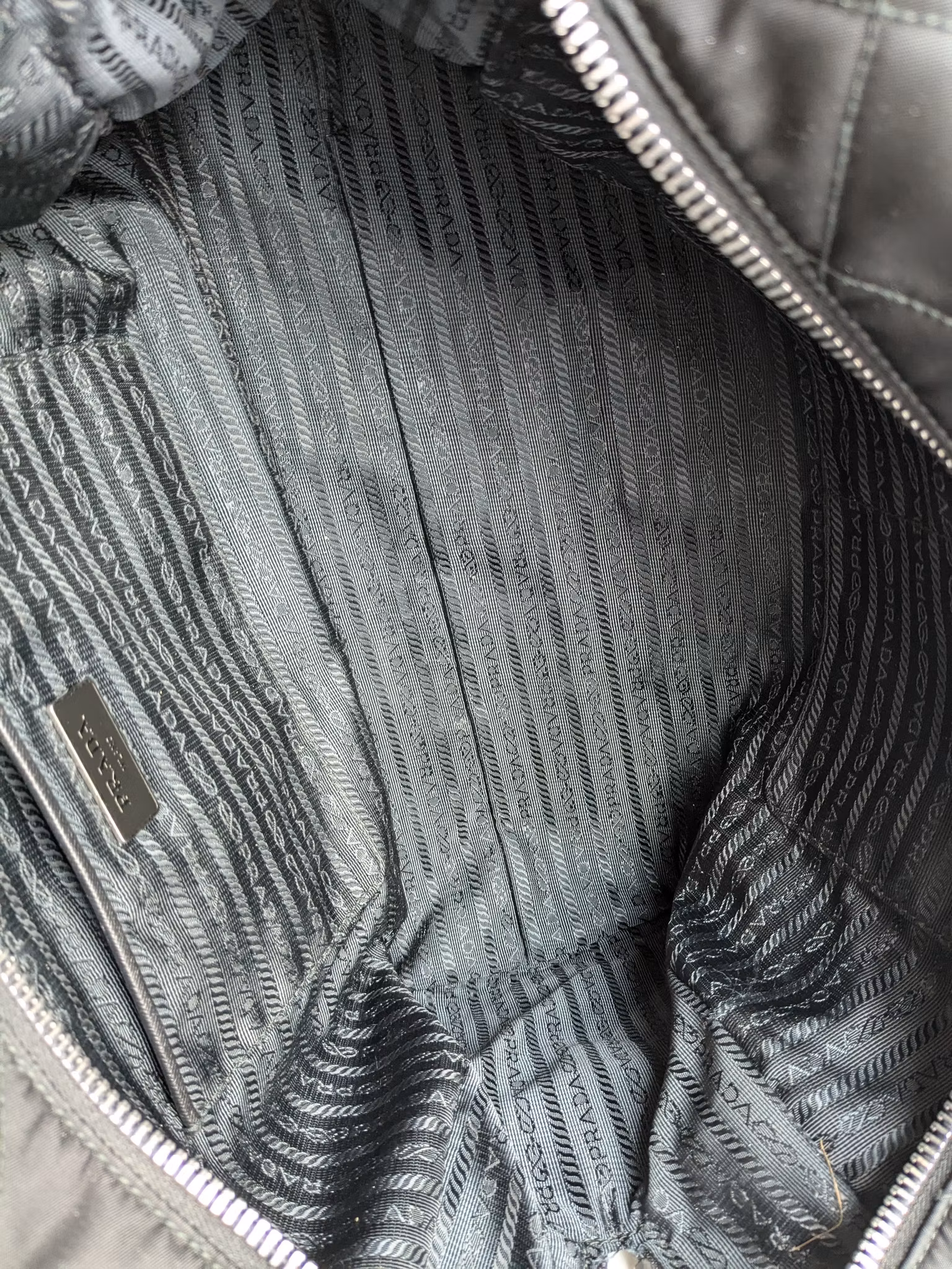 Prada quilted chain bowling bag