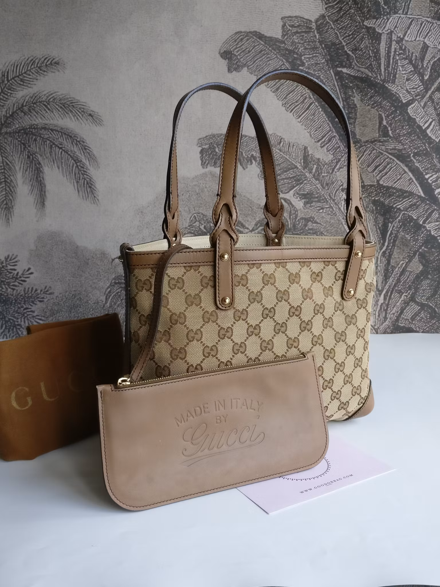 Gucci GG Small Craft Tote with pouch